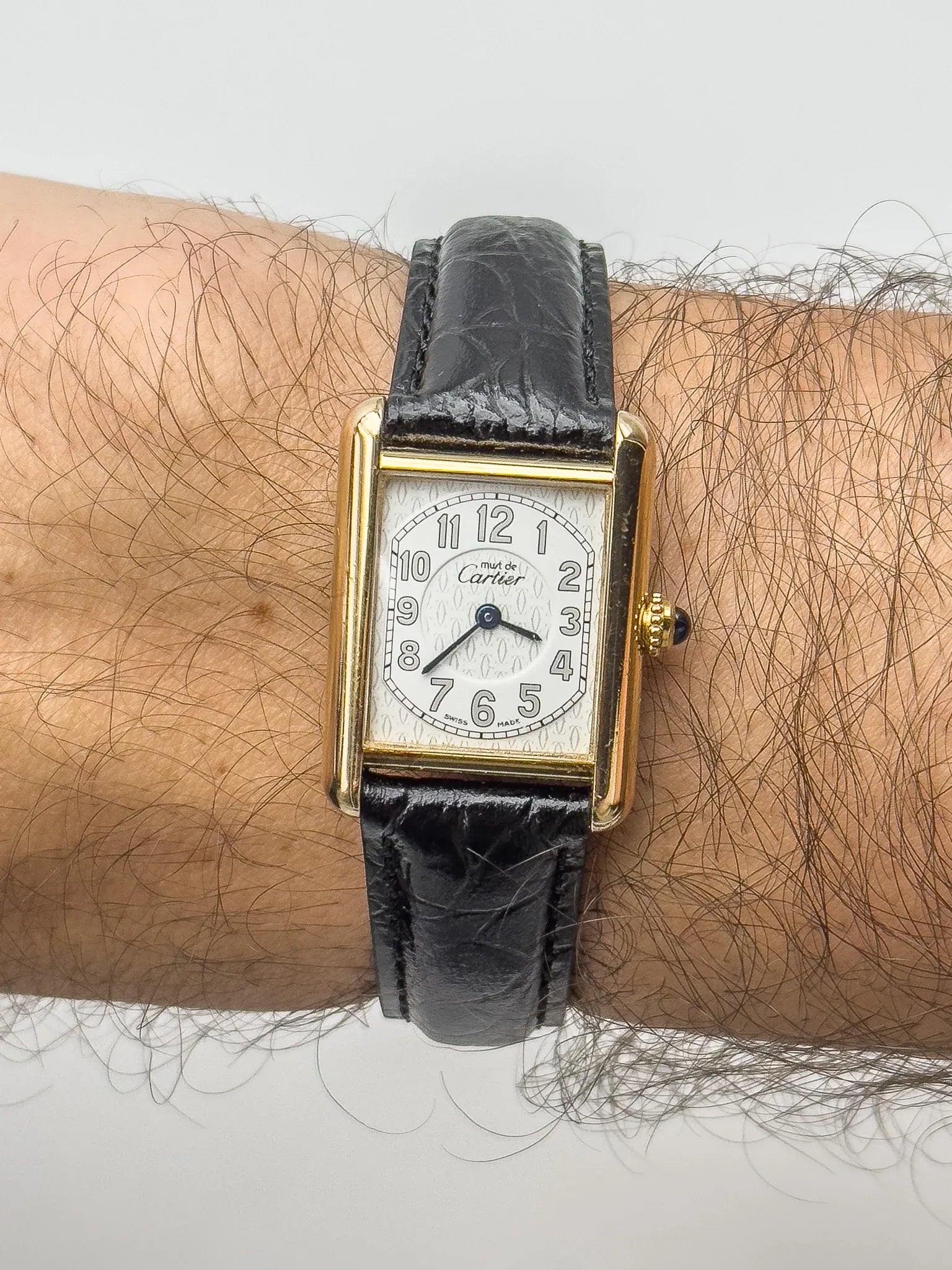 Cartier - Tank Must SM Vermeil Cadran Chiffre Arabes - 1990s - Atelier Victor - Vintage  Shop