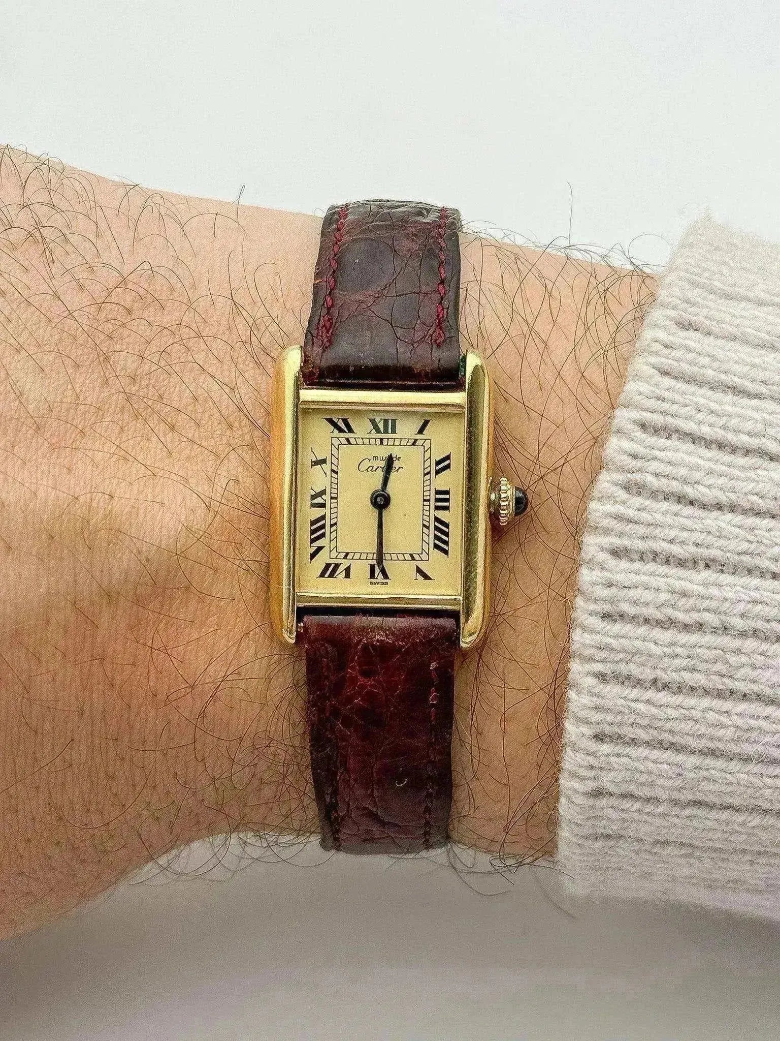 Cartier - Tank Must Vermeil Boucle ardillon Cadran or - 1980s - Atelier Victor