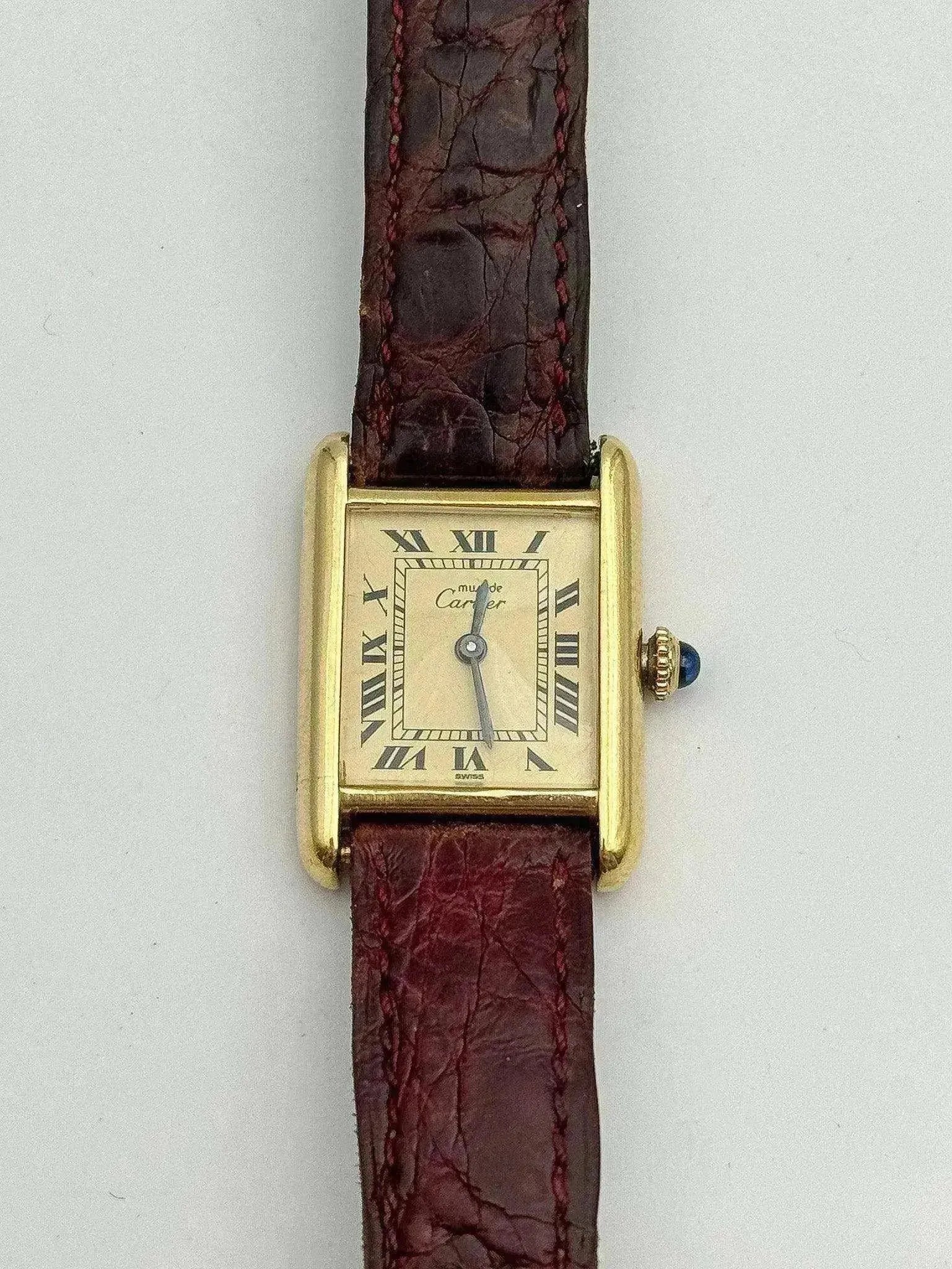 Cartier - Tank Must Vermeil Boucle ardillon Cadran or - 1980s - Atelier Victor