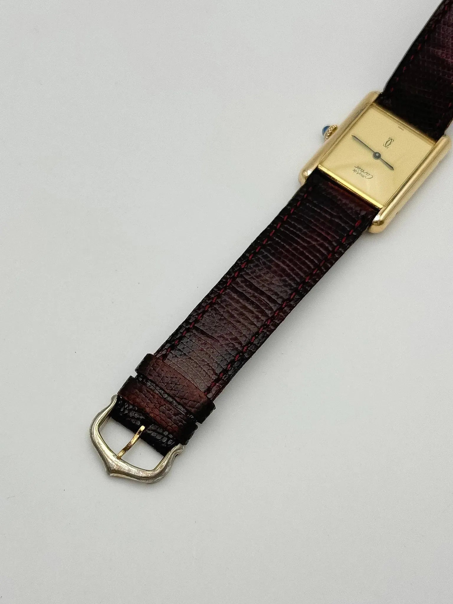 Cartier - Tank Must Vermeil Cadran Lemon - Boite & Papier - 1981 - Atelier Victor Paris - Vintage Watch Shop Dubai