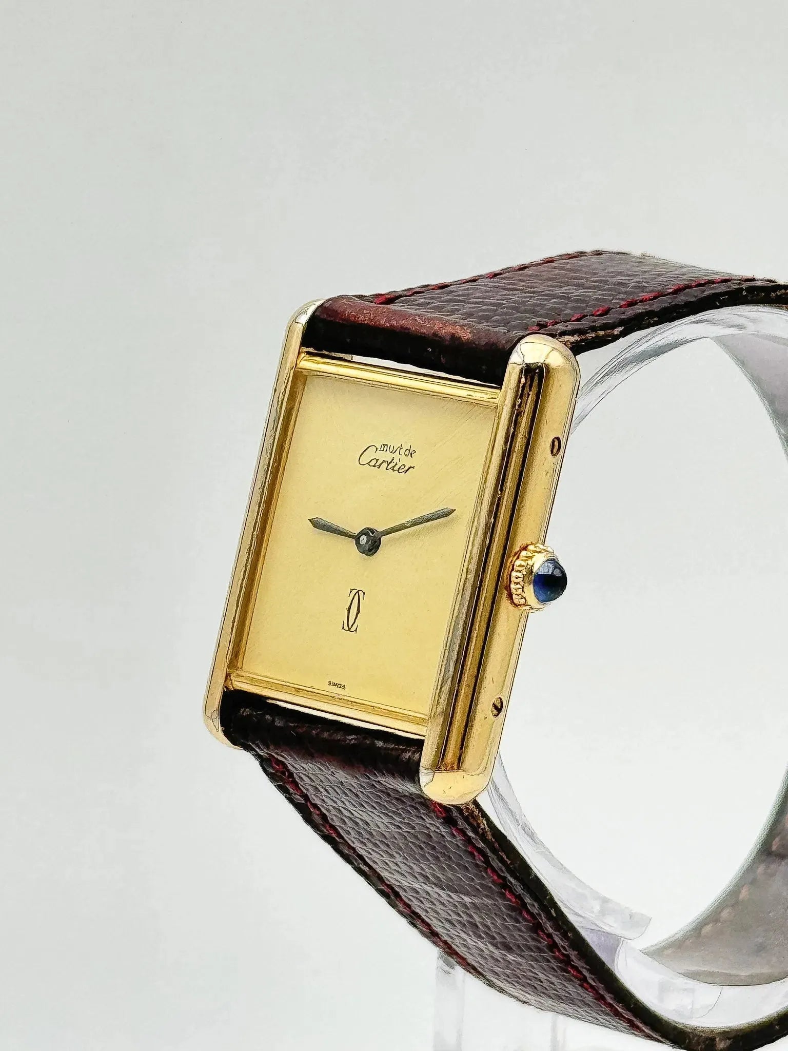 Cartier - Tank Must Vermeil Cadran Lemon - Boite & Papier - 1981 - Atelier Victor Paris - Vintage Watch Shop Dubai