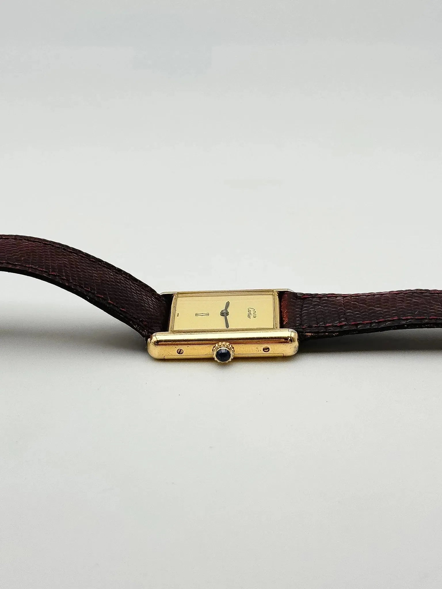 Cartier - Tank Must Vermeil Cadran Lemon - Boite & Papier - 1981 - Atelier Victor Paris - Vintage Watch Shop Dubai