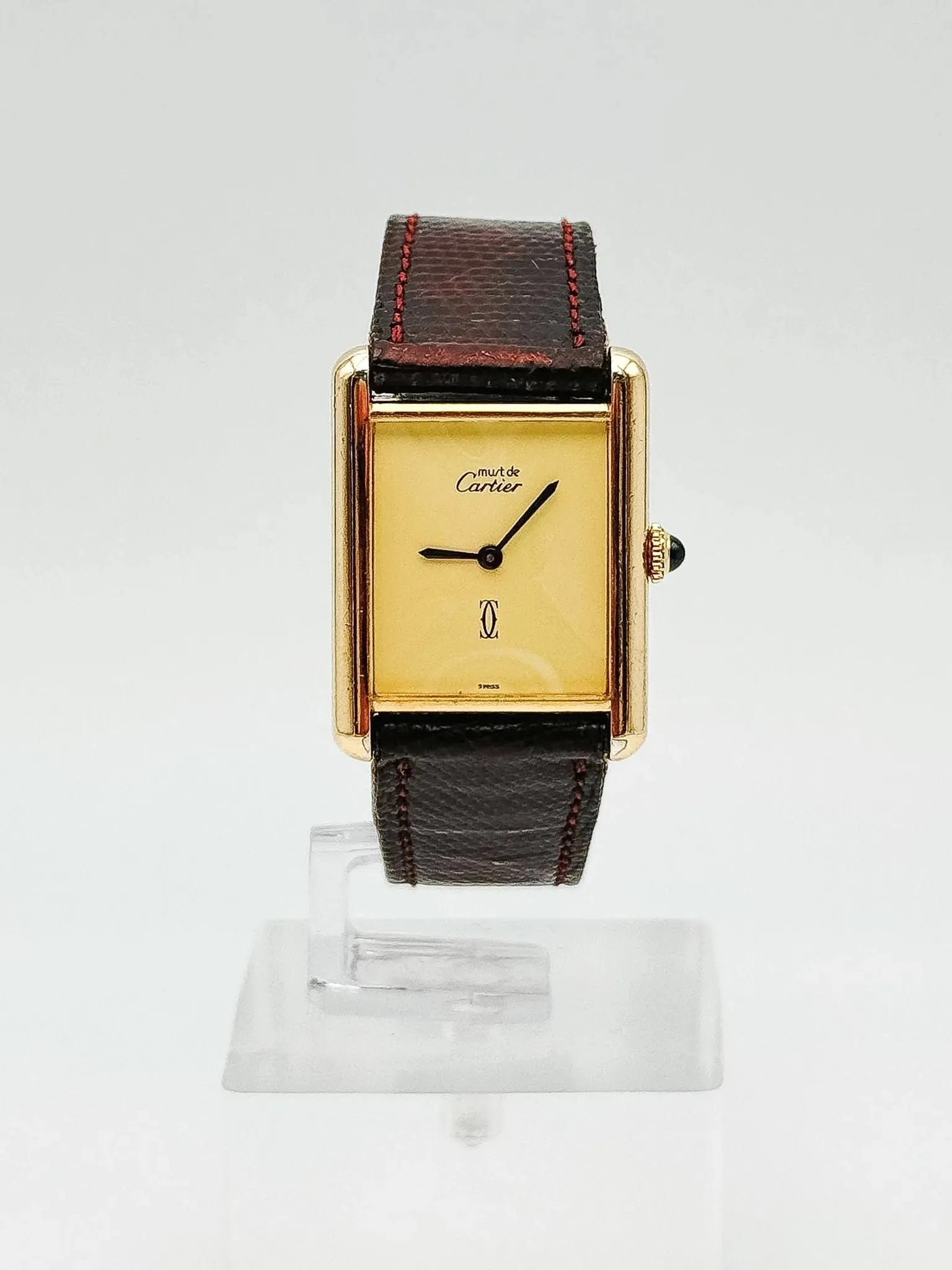 Cartier - Tank Must Vermeil Cadran Lemon - Boite & Papier - 1981 - Atelier Victor Paris - Vintage Watch Shop Dubai