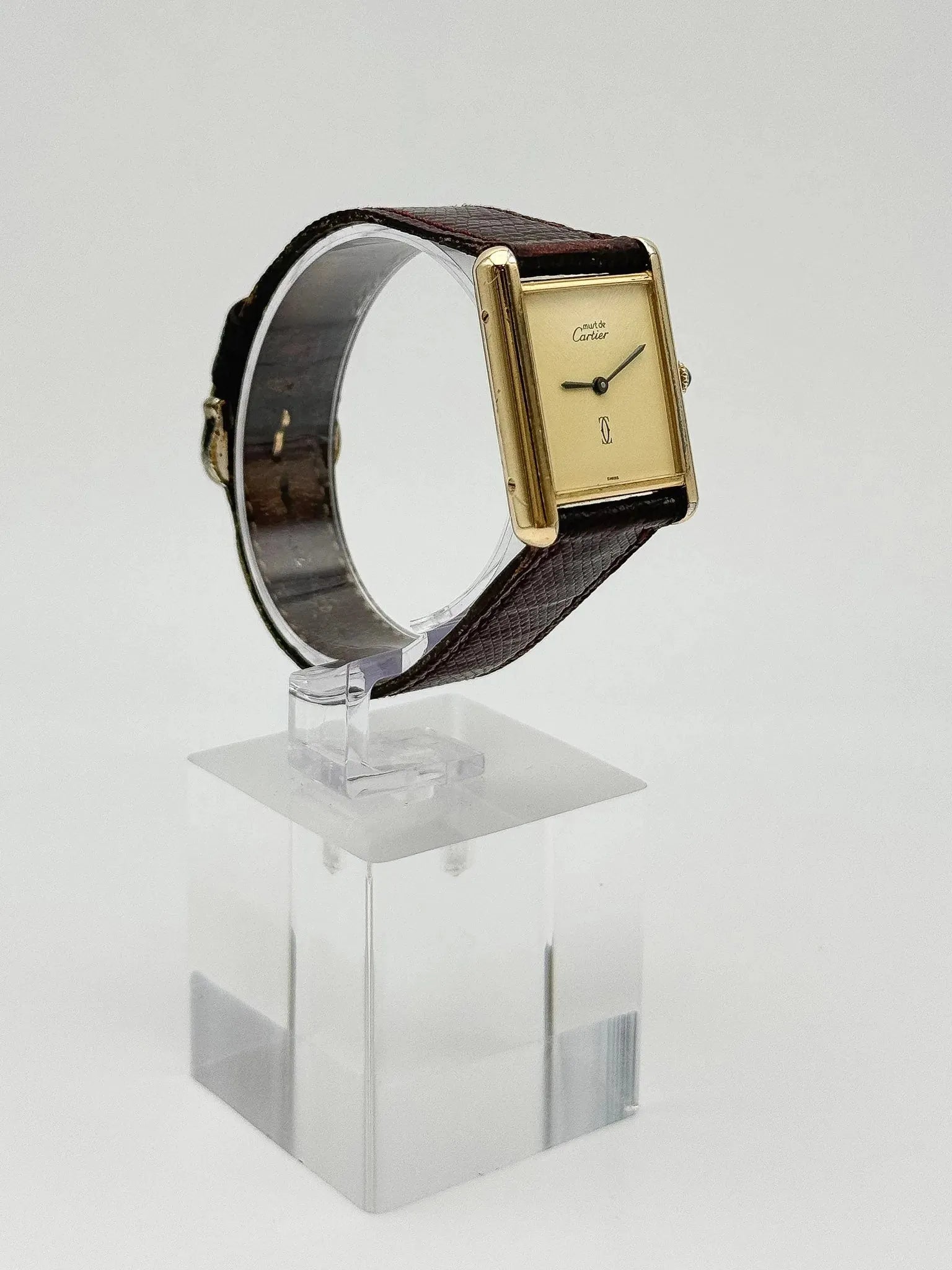 Cartier - Tank Must Vermeil Cadran Lemon - Boite & Papier - 1981 - Atelier Victor Paris - Vintage Watch Shop Dubai