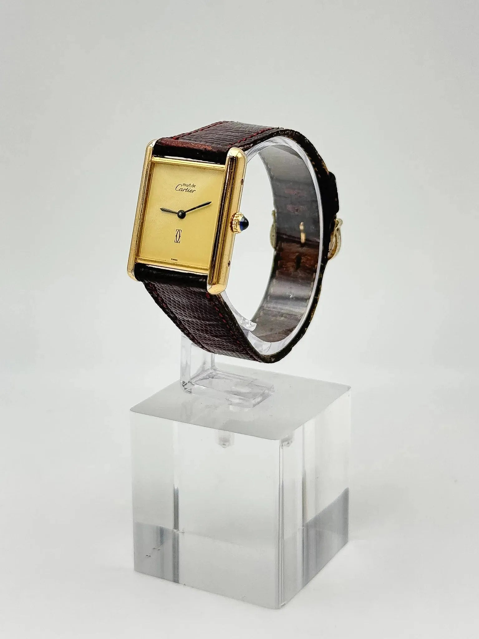 Cartier - Tank Must Vermeil Cadran Lemon - Boite & Papier - 1981 - Atelier Victor Paris - Vintage Watch Shop Dubai