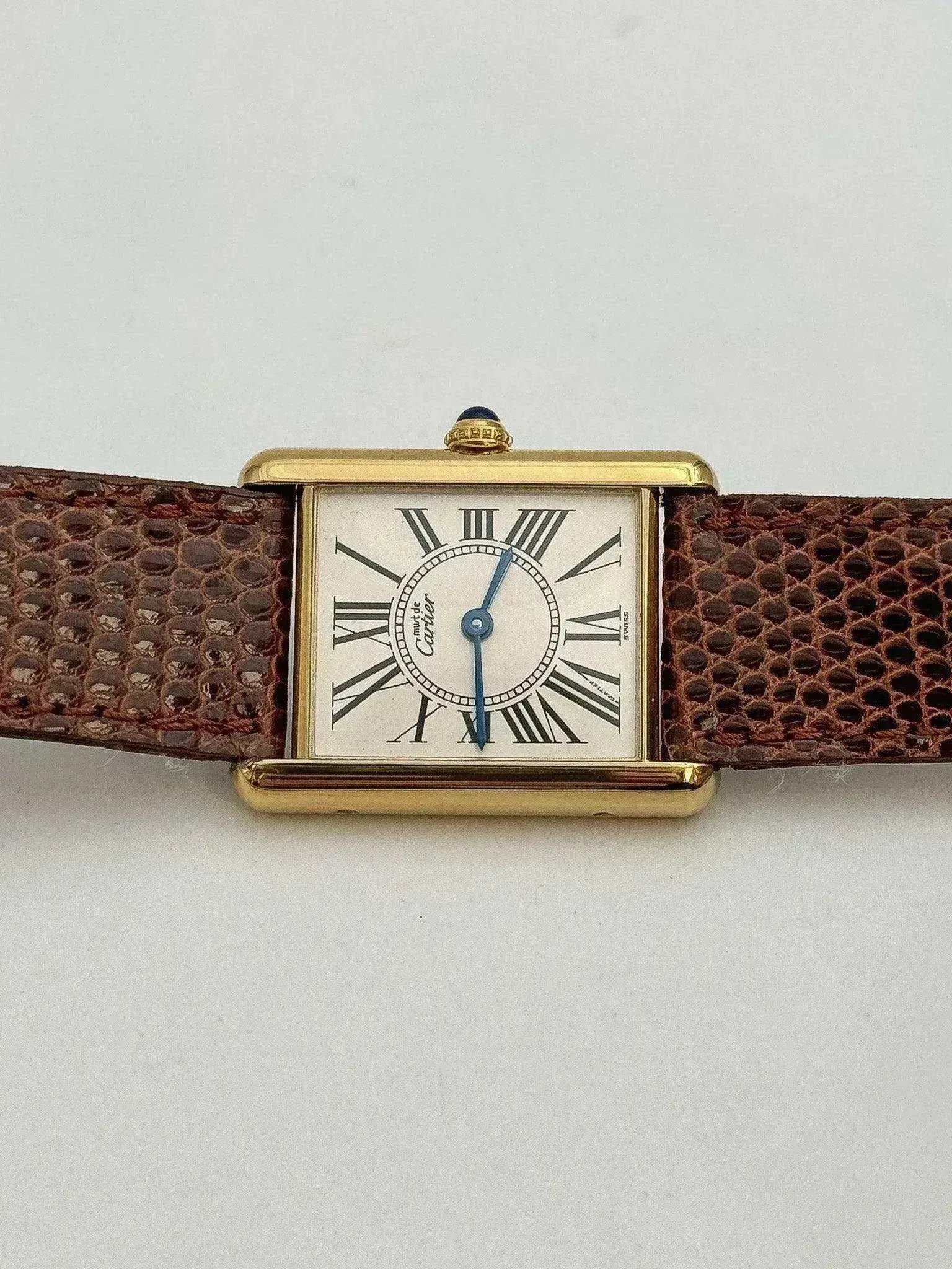 Cartier - Tank Must Vermeil Cadran Opalan - 1980s - Atelier Victor