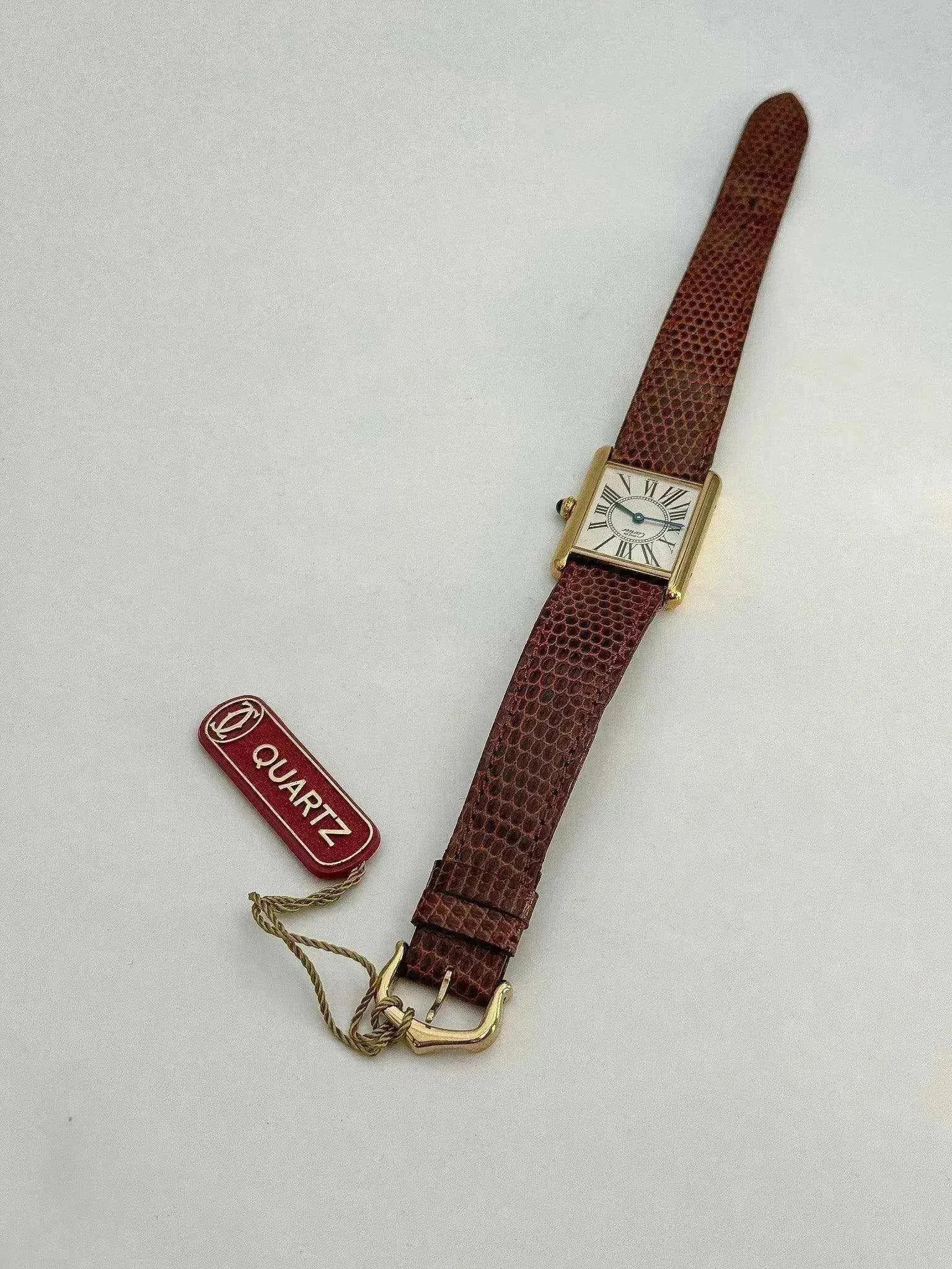 Cartier - Tank Must Vermeil Cadran Opalan - 1980s - Atelier Victor