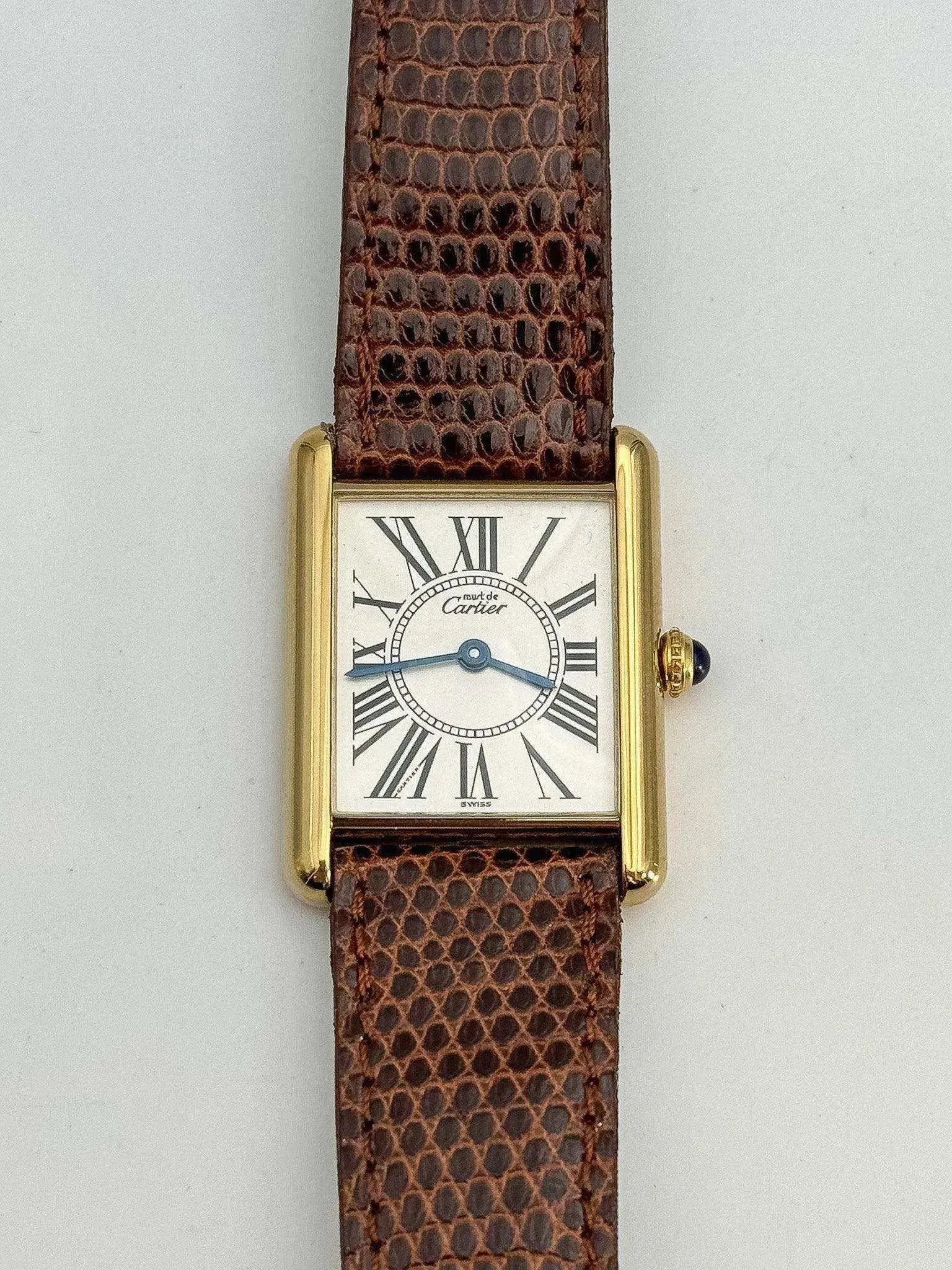 Cartier - Tank Must Vermeil Cadran Opalan - 1980s - Atelier Victor - Vintage  Shop