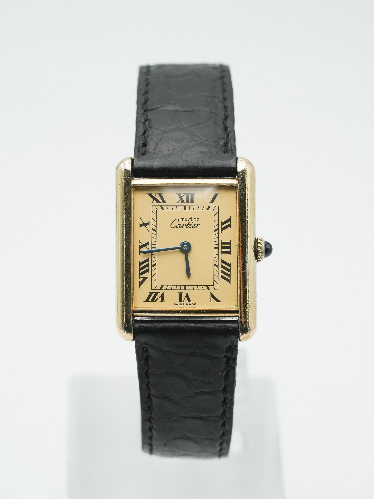 Cartier - Tank Must Vermeil Cadran Romain - 1980s - Atelier Victor Paris - Vintage Watch Shop Dubai