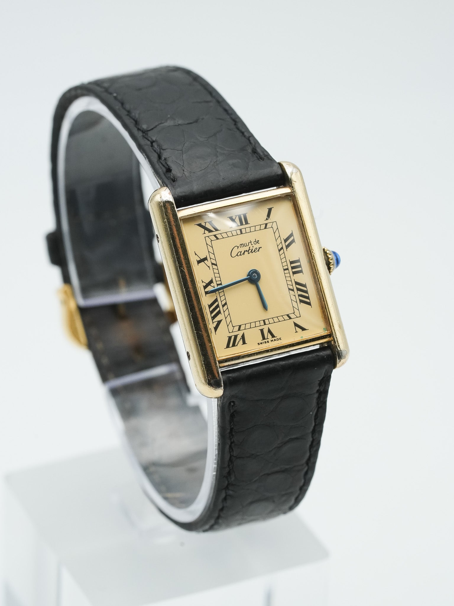 Cartier - Tank Must Vermeil Cadran Romain - 1980s - Atelier Victor Paris - Vintage Watch Shop Dubai