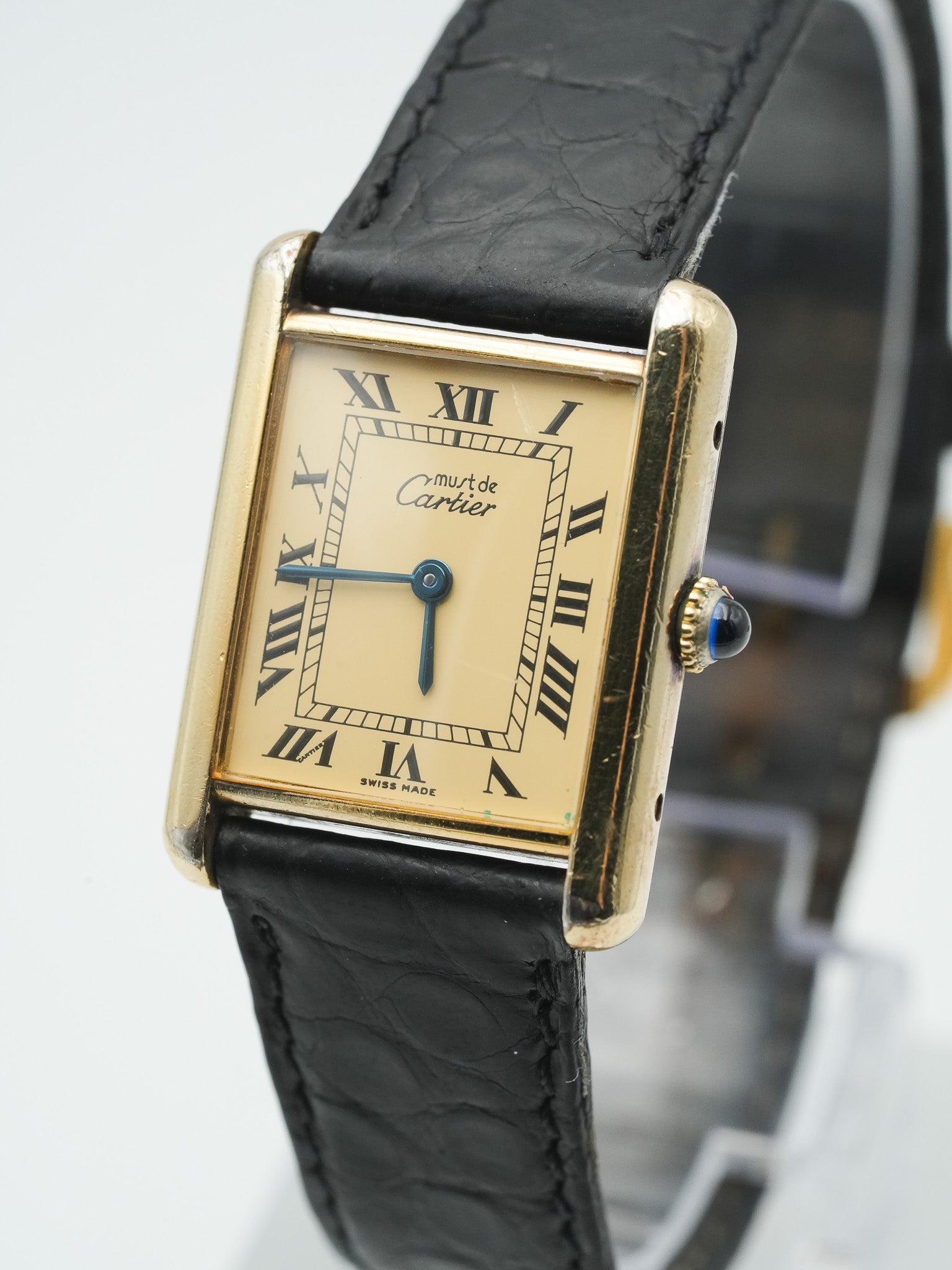 Cartier - Tank Must Vermeil Cadran Romain - 1980s - Atelier Victor Paris - Vintage Watch Shop Dubai