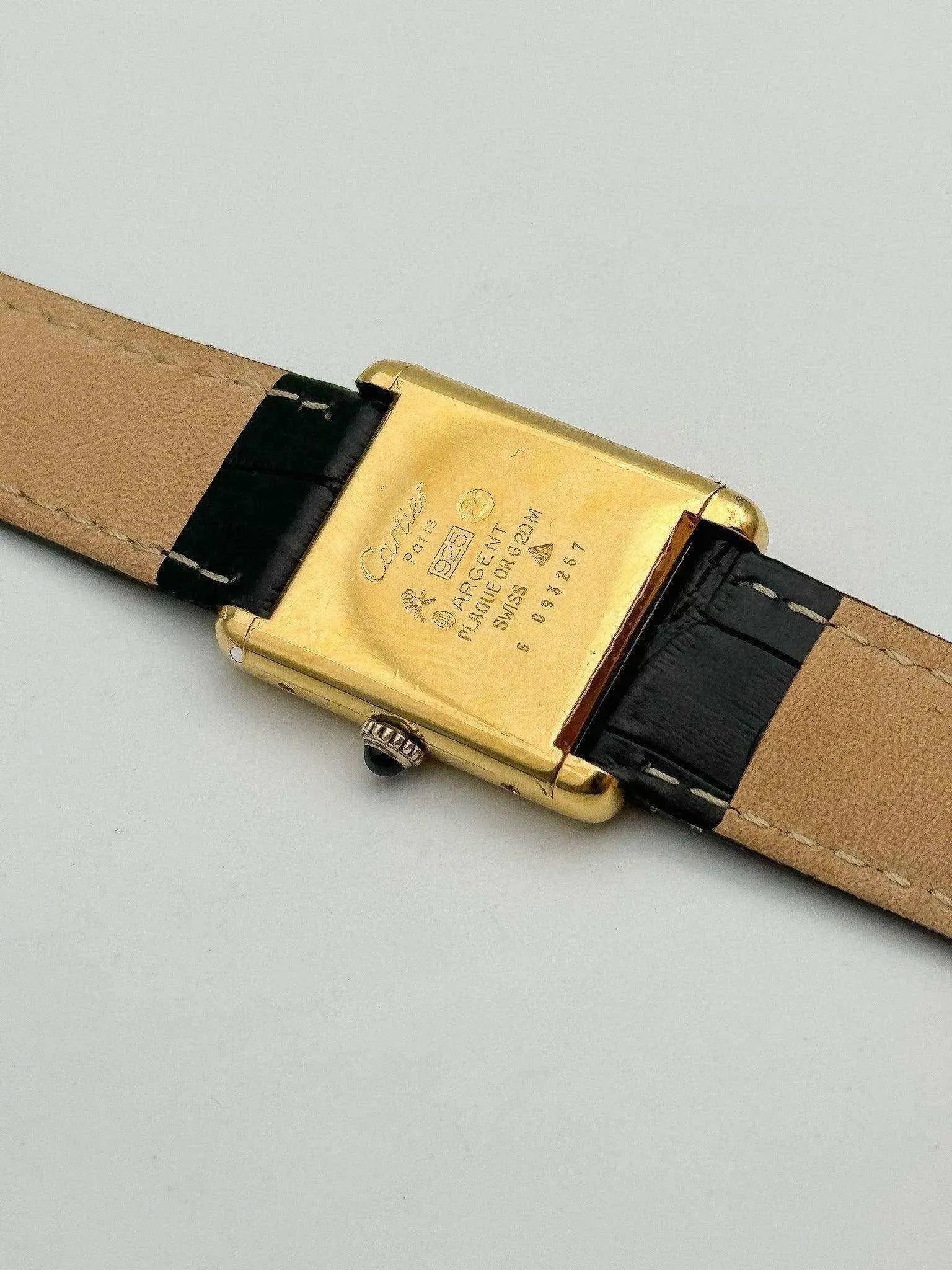 Cartier - Tank Must Vermeil Cadran "wood" - 1980S - Atelier Victor Paris - Vintage Watch Shop Dubai