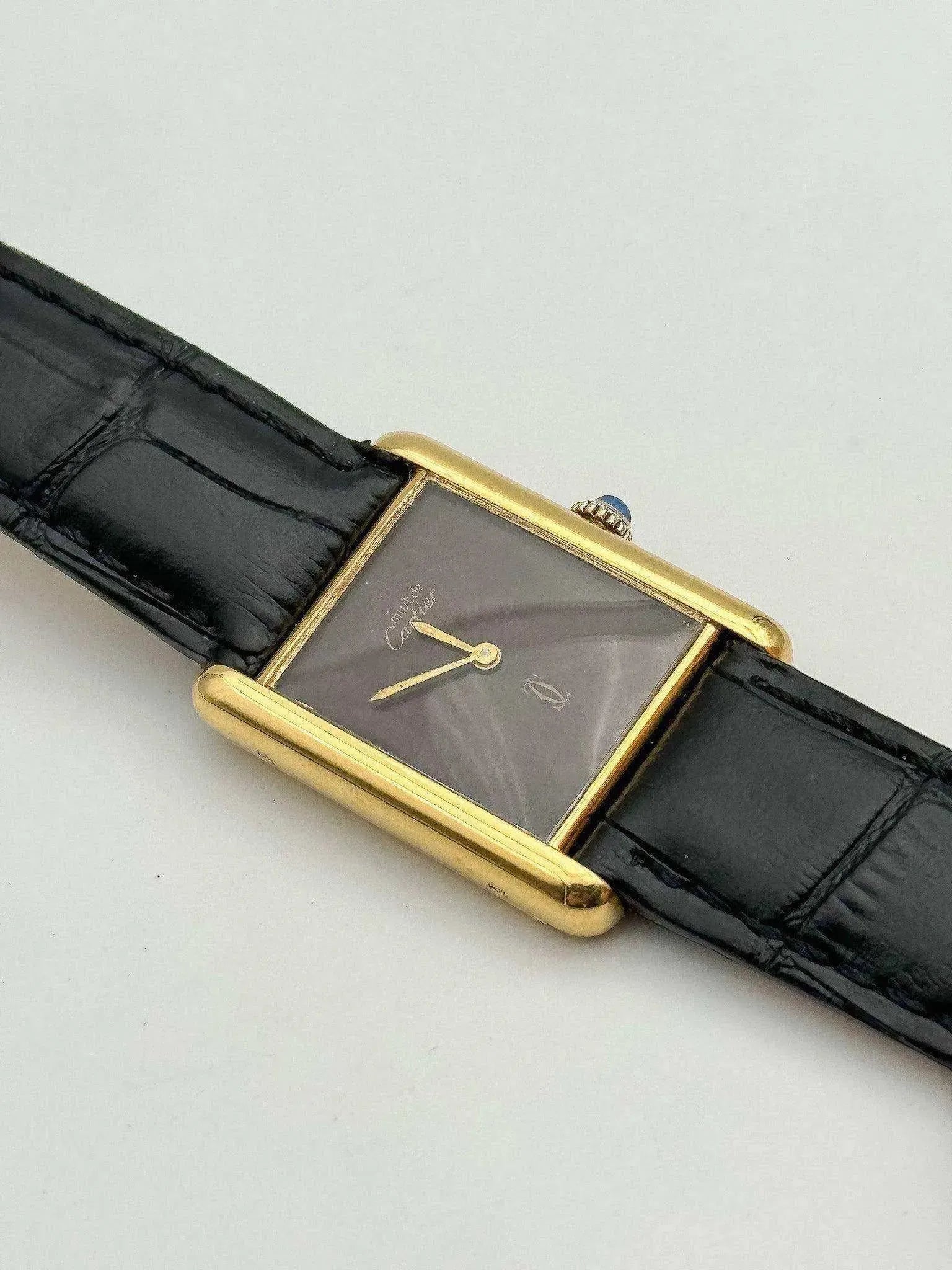 Cartier - Tank Must Vermeil Cadran "wood" - 1980S - Atelier Victor - Vintage  Shop