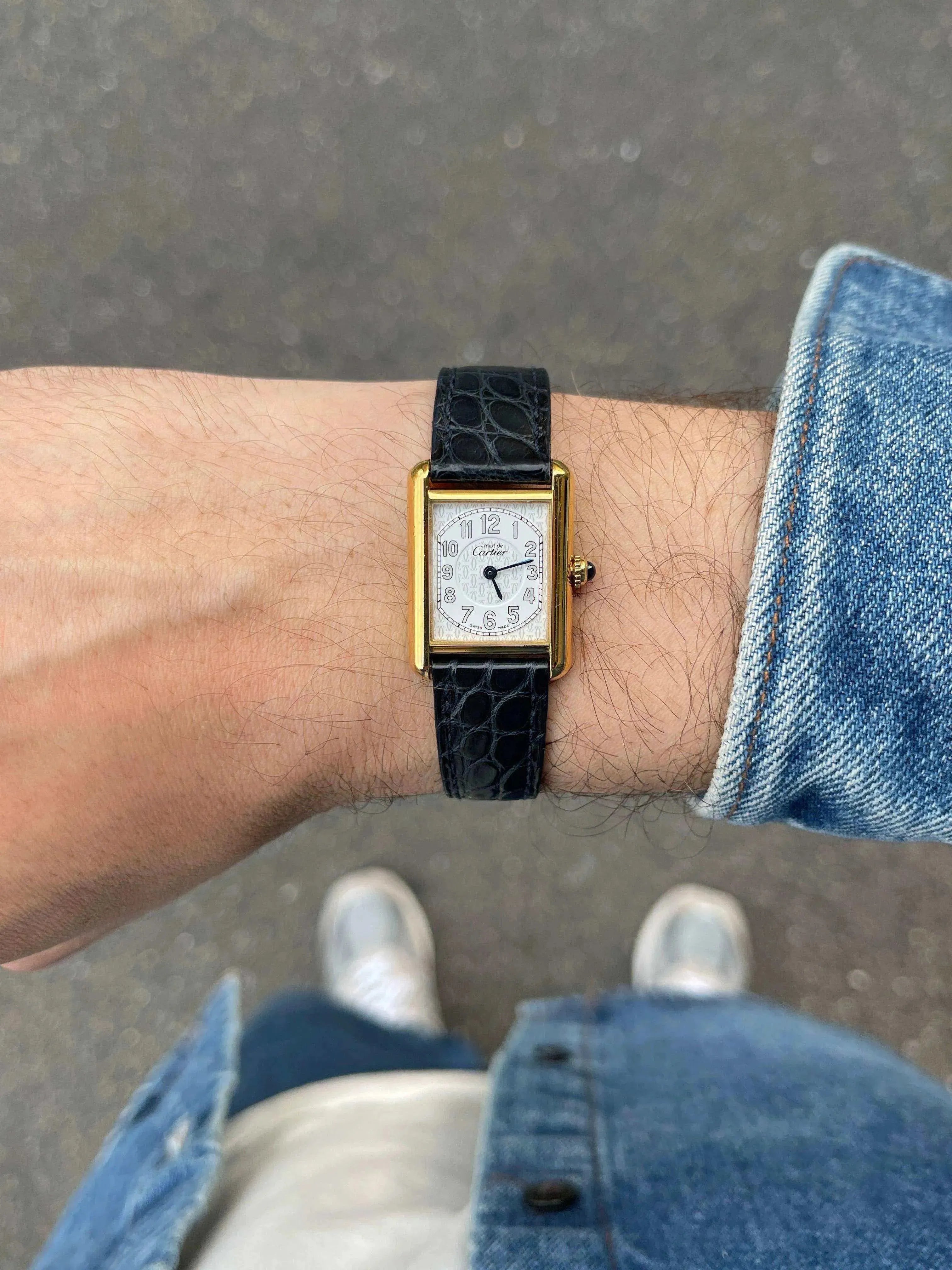 Cartier - Tank Must Vermeil Chiffre arabes - 1990s - Atelier Victor Paris - Vintage Watch Shop Dubai