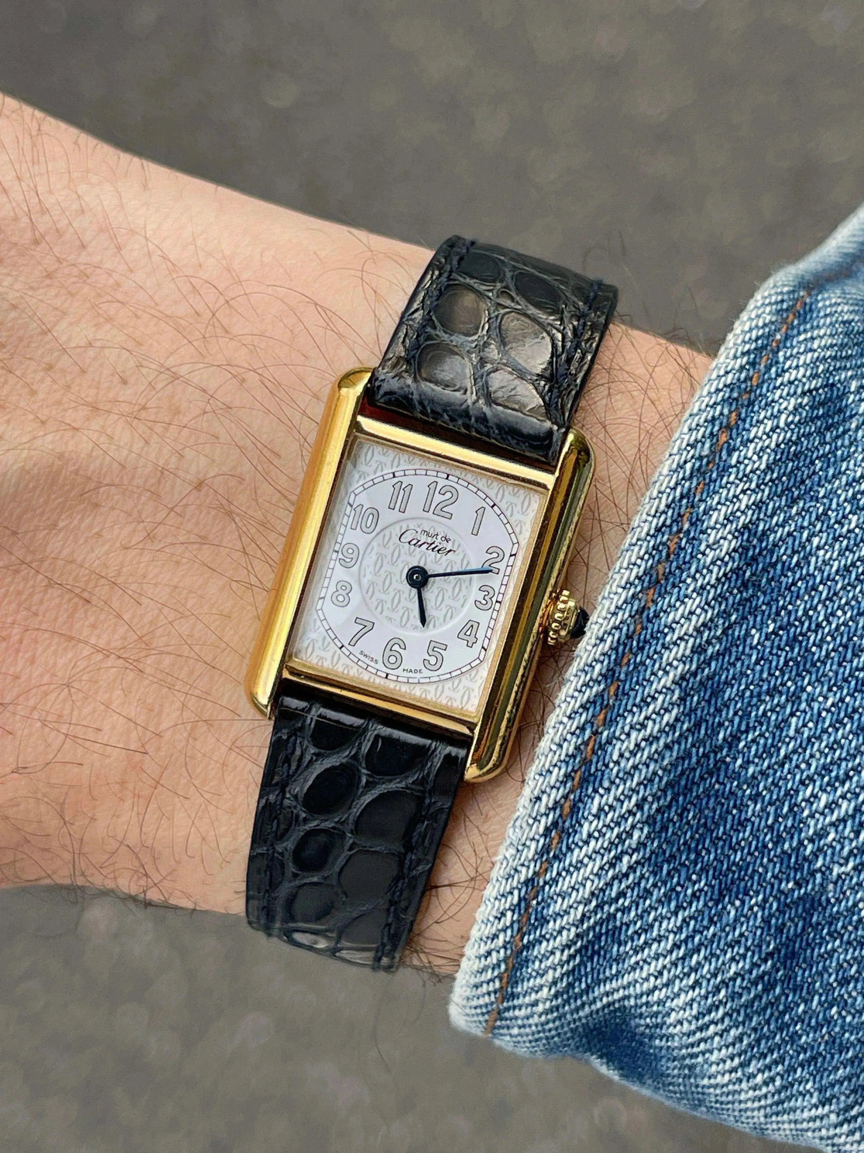 Cartier - Tank Must Vermeil Chiffre arabes - 1990s - Atelier Victor Paris - Vintage Watch Shop Dubai