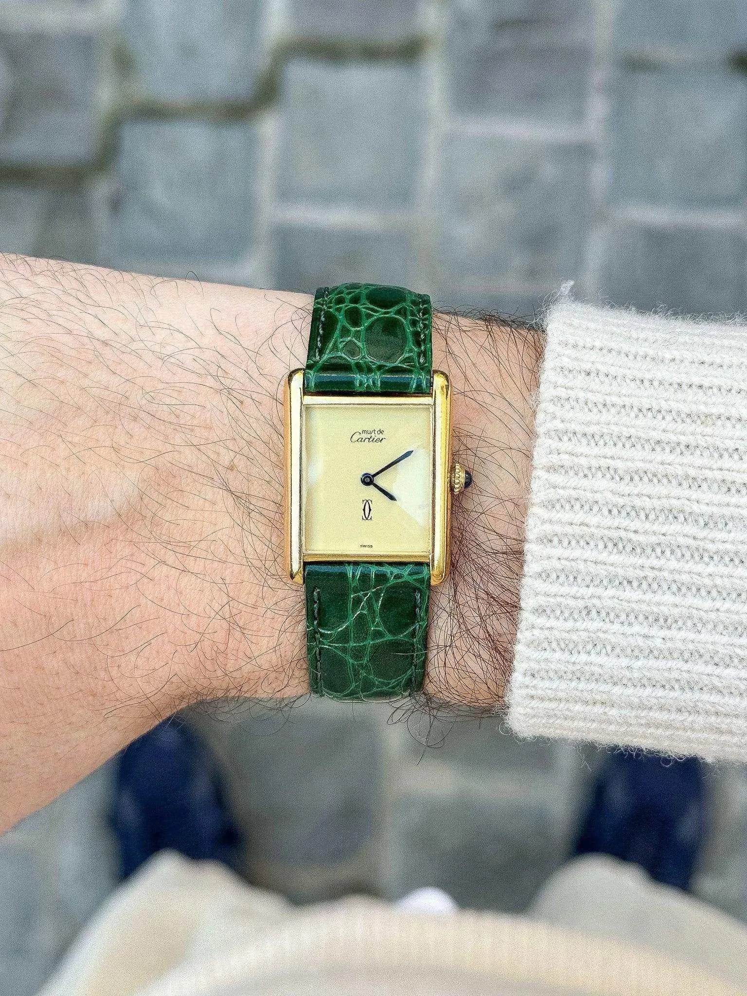 Cartier - Tank Must Vermeil Lemon - 1980s - Atelier Victor Paris - Vintage Watch Shop Dubai