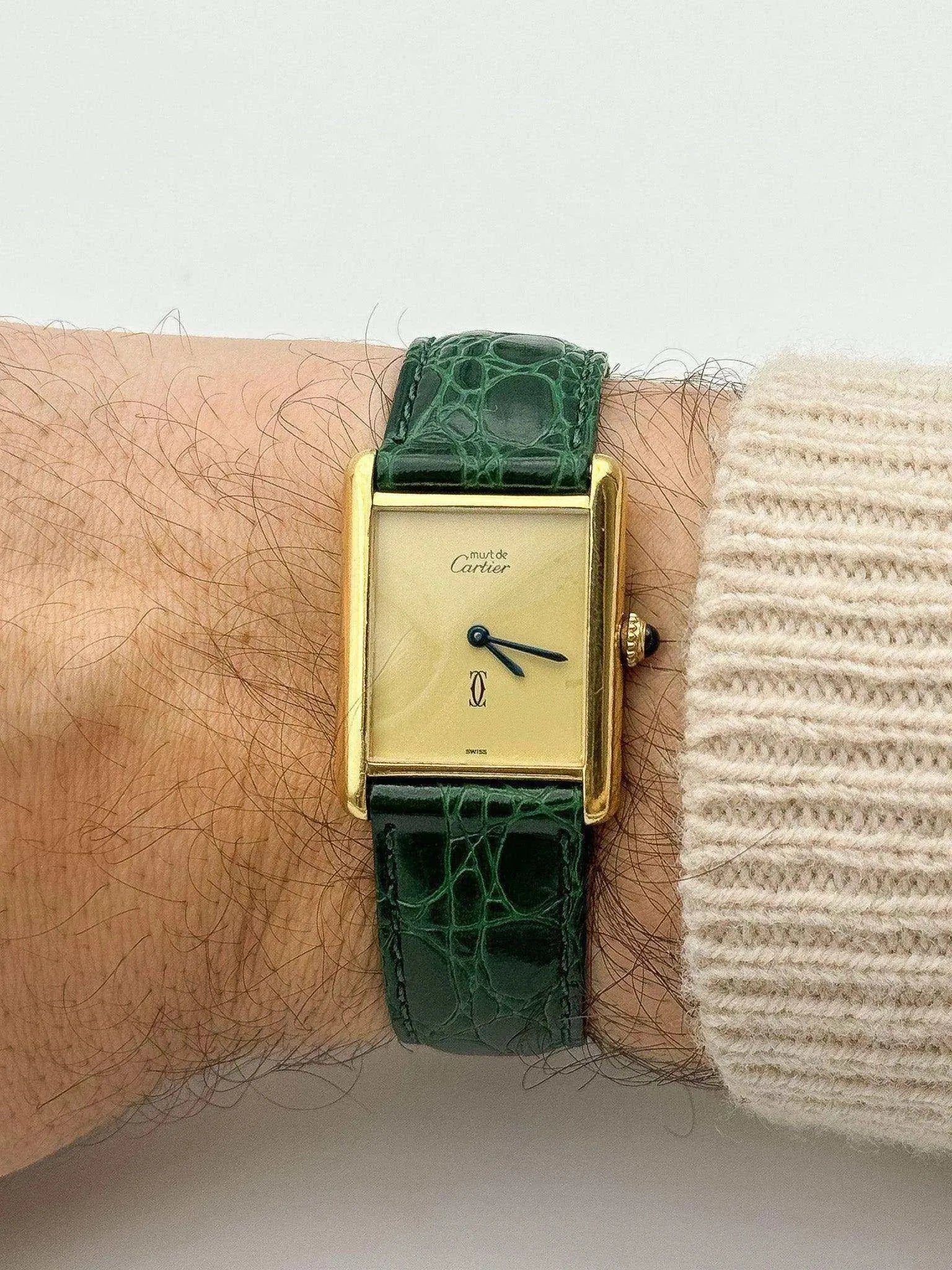 Cartier - Tank Must Vermeil Lemon - 1980s - Atelier Victor Paris - Vintage Watch Shop Dubai
