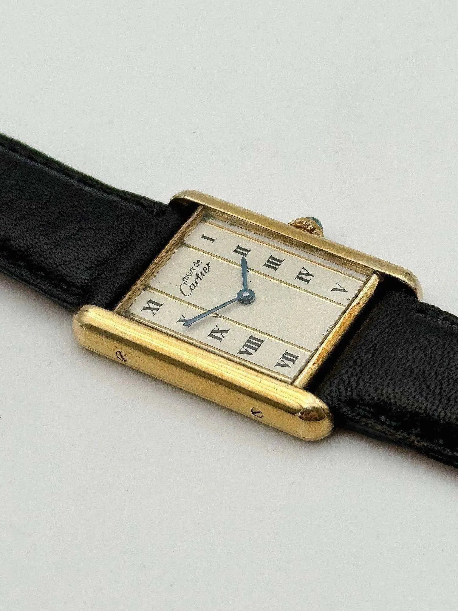 Cartier - Tank Must Vermeil LM Arabes - 1980s - Atelier Victor Paris - Vintage Watch Shop Dubai