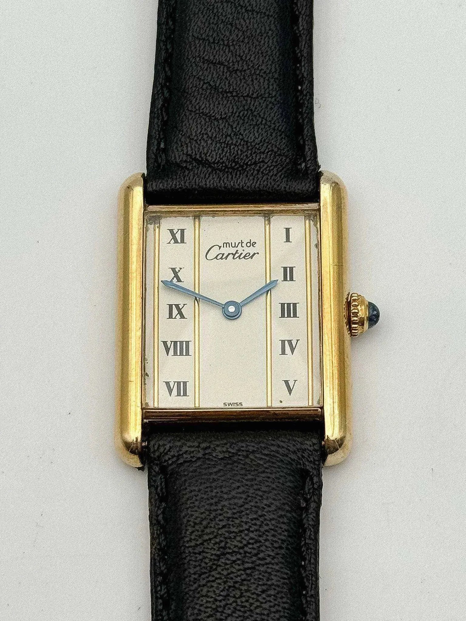 Cartier - Tank Must Vermeil LM Arabes - 1980s - Atelier Victor Paris - Vintage Watch Shop Dubai