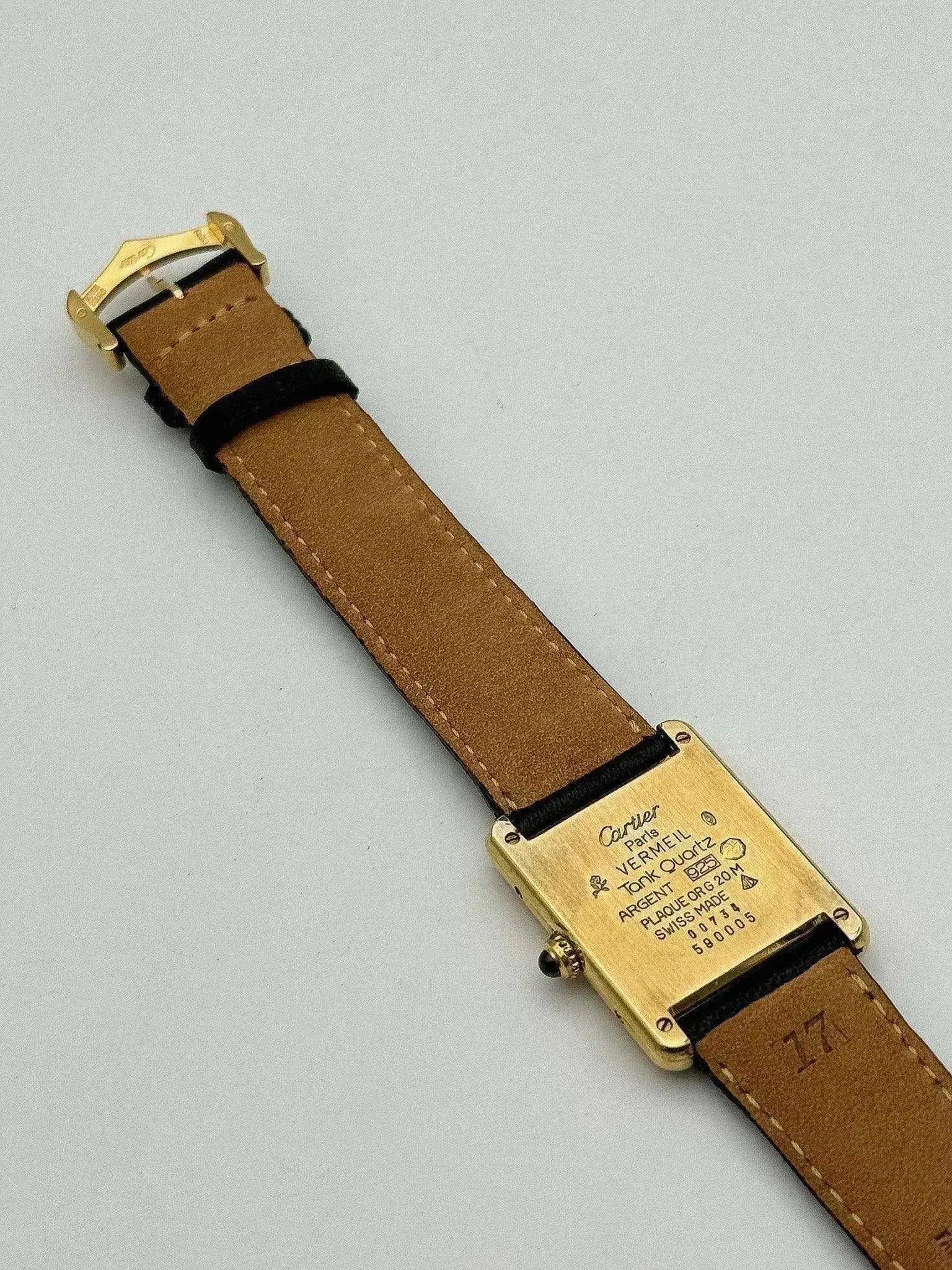 Cartier - Tank Must Vermeil LM Arabes - 1980s - Atelier Victor Paris - Vintage Watch Shop Dubai