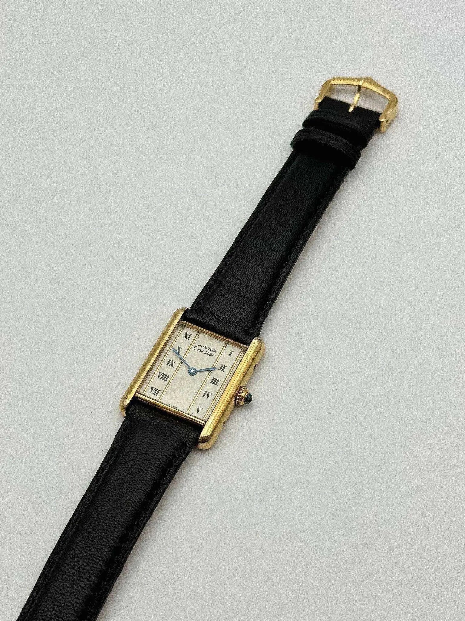 Cartier - Tank Must Vermeil LM Arabes - 1980s - Atelier Victor Paris - Vintage Watch Shop Dubai