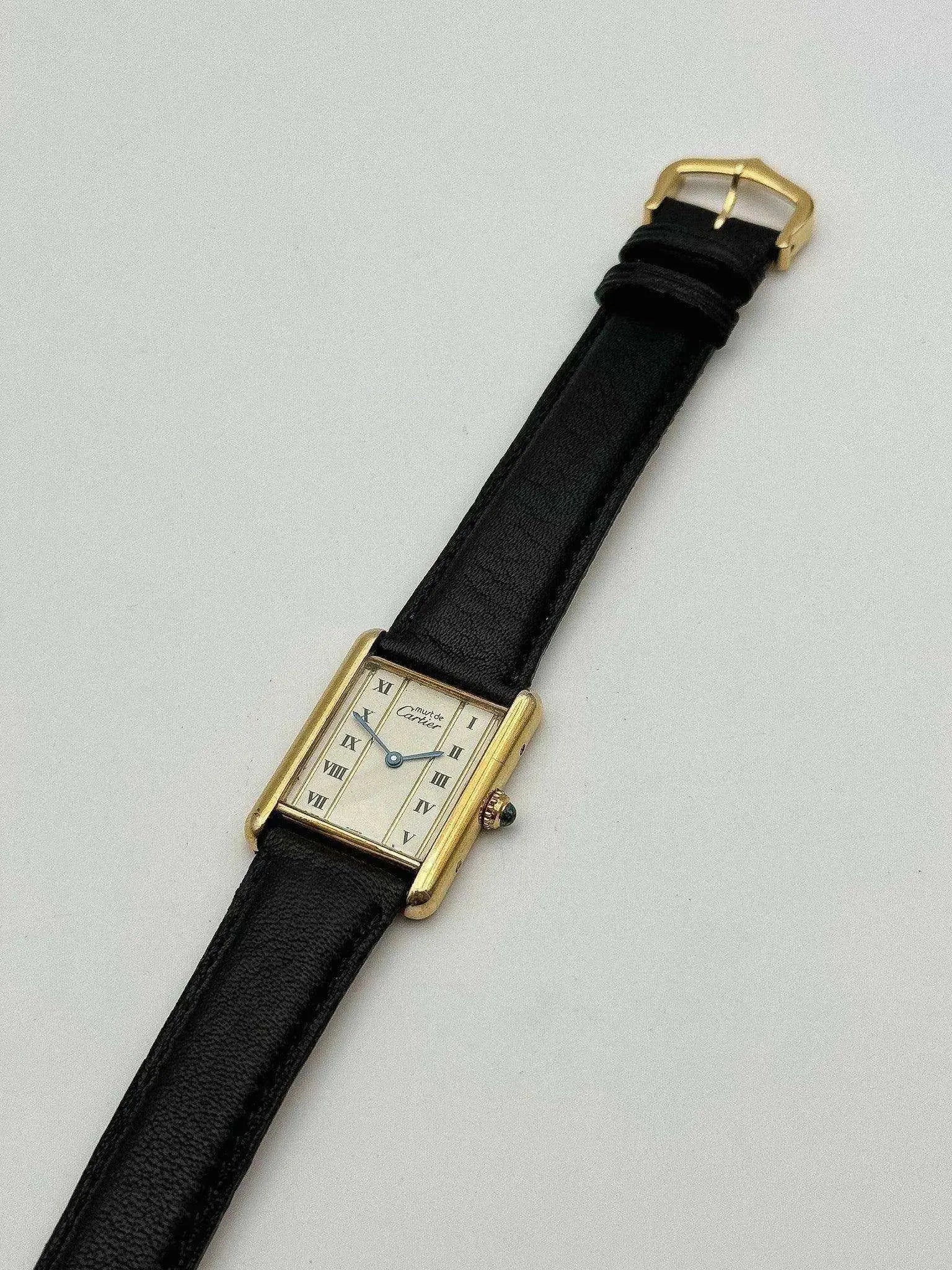Cartier - Tank Must Vermeil LM Arabes - 1980s - Atelier Victor - Vintage  Shop