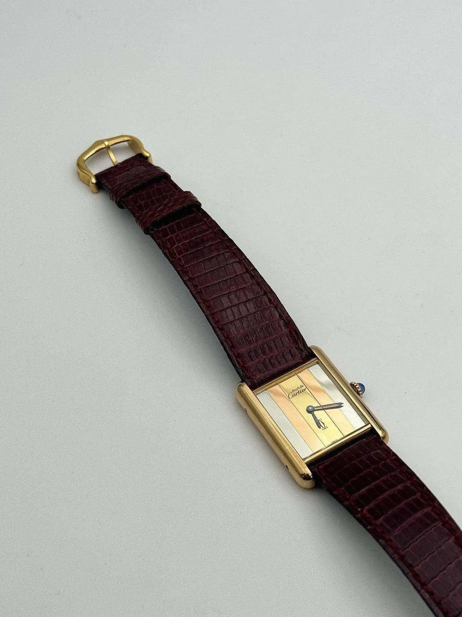 Cartier - Tank Must Vermeil Trinity - NOS - 1980S - Atelier Victor Paris - Vintage Watch Shop Dubai