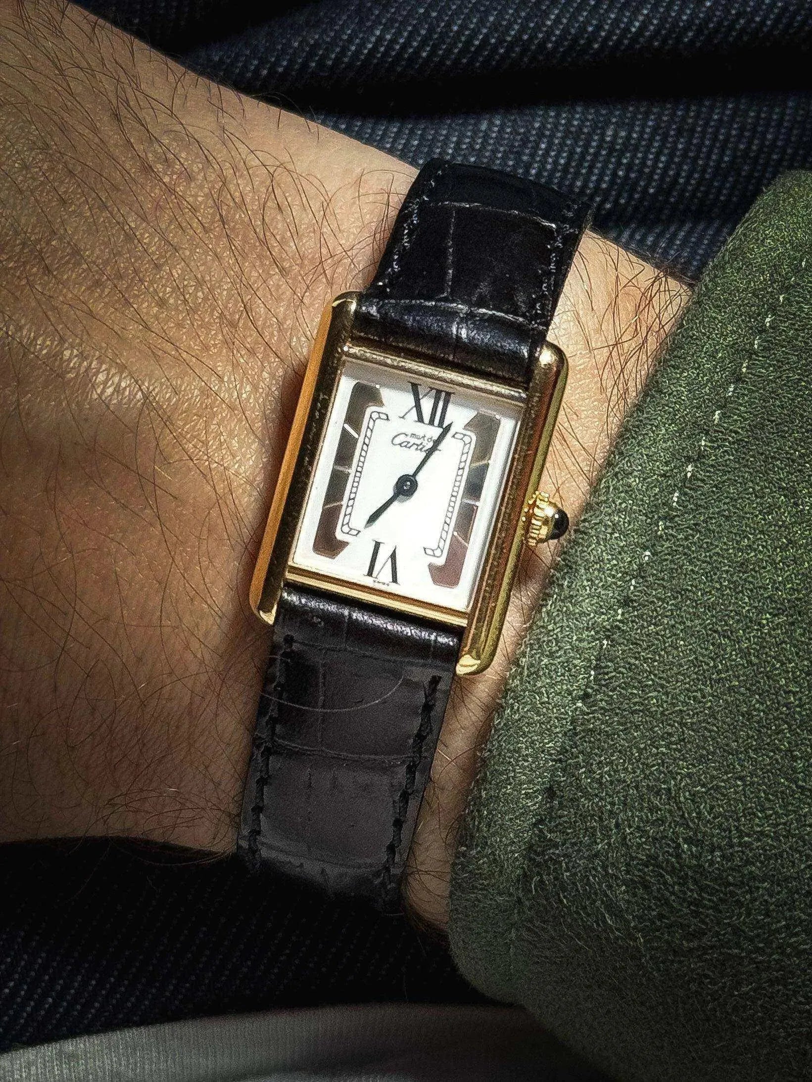 Cartier - Tank Must Vermeil Trinity SM - Full set - 1990s - Atelier Victor Paris - Vintage Watch Shop Dubai