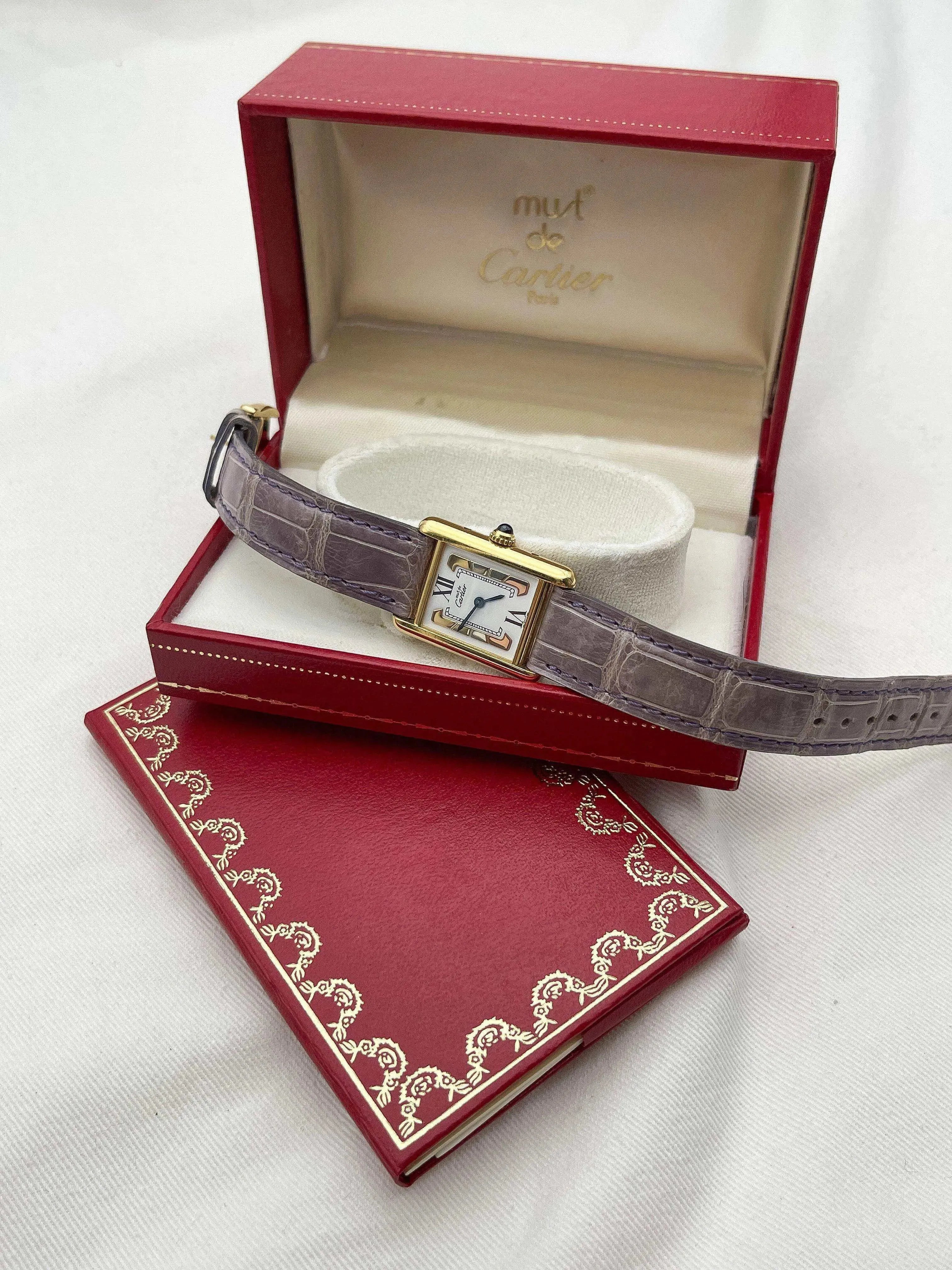 Cartier - Tank Must Vermeil Trinity SM - Full set - 1990s - Atelier Victor Paris - Vintage Watch Shop Dubai