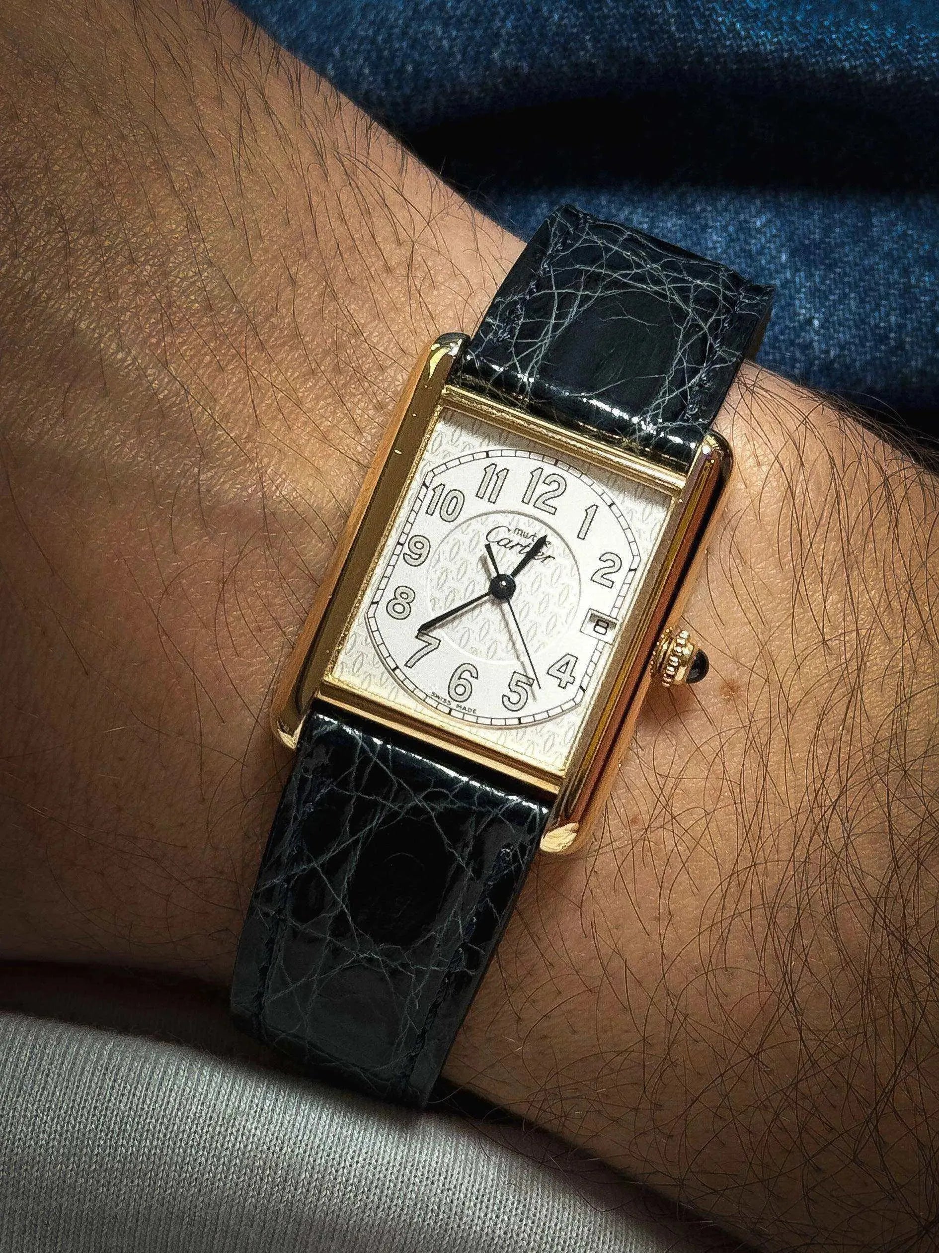 Cartier - Tank Must XL Vermeil Boucle Déployante - 1990S - Atelier Victor Paris - Vintage Watch Shop Dubai