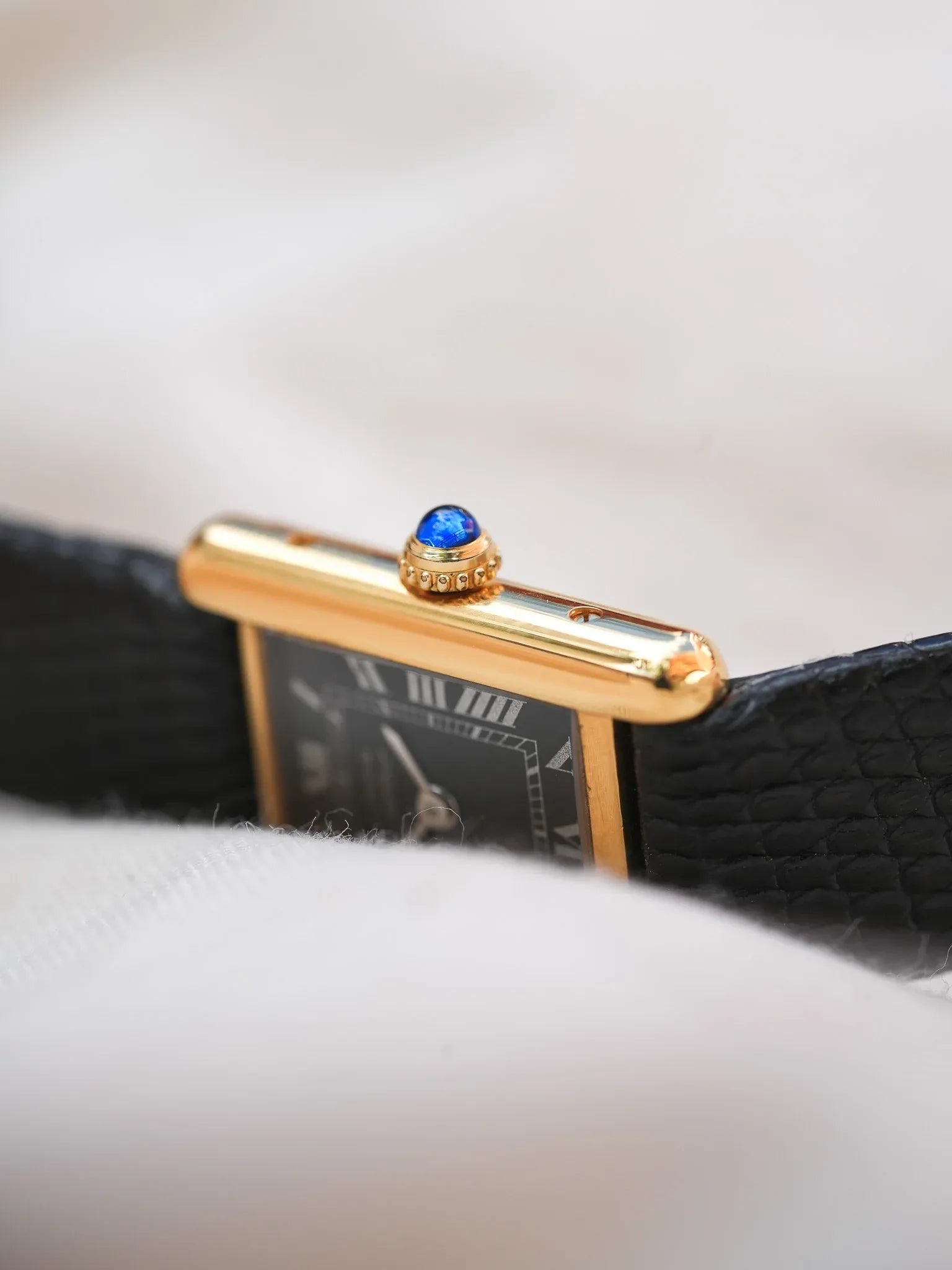 Cartier - Tank SM Must Vermeil Noir Spider - 1980s - Atelier Victor