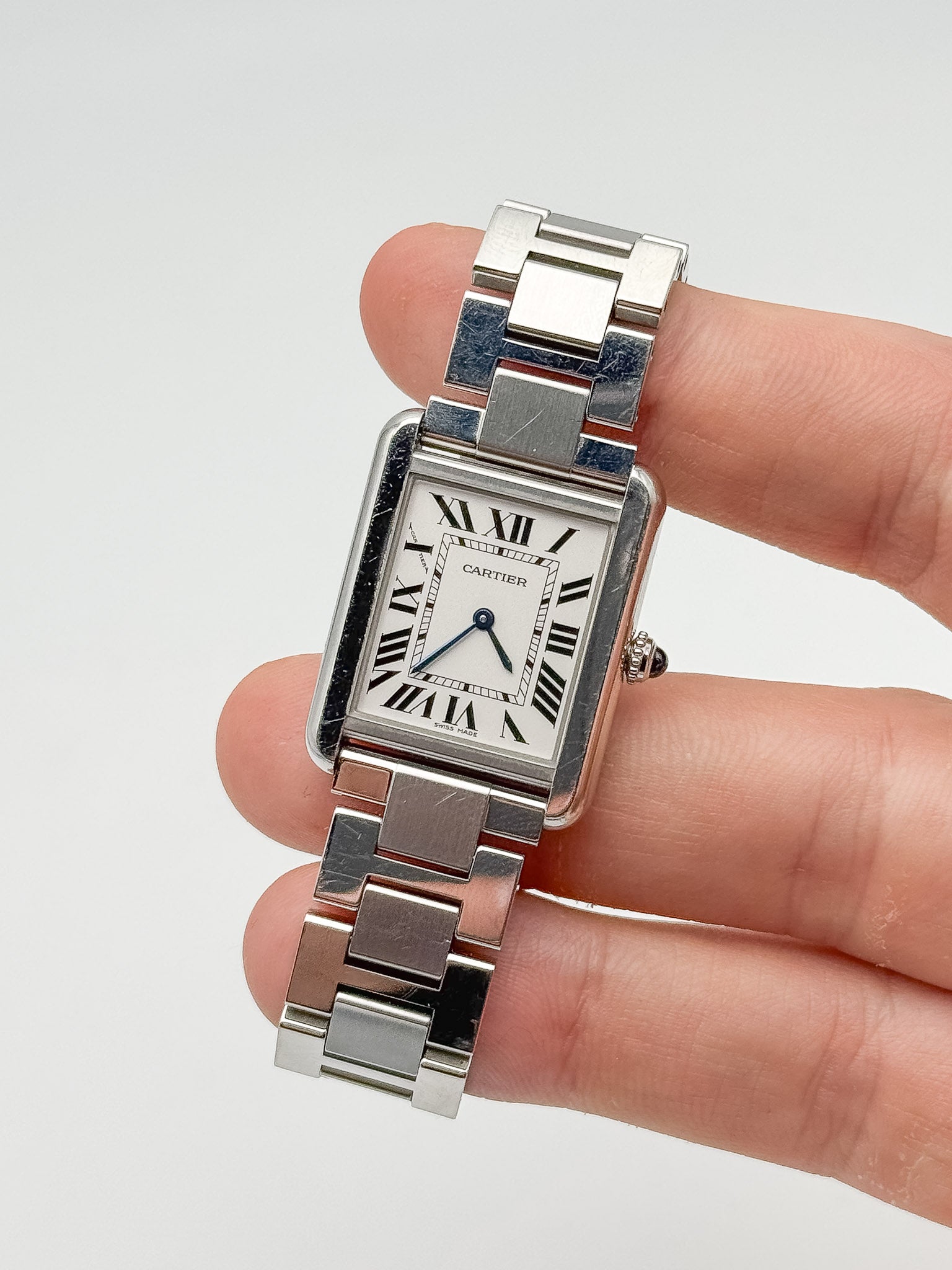 Cartier - Tank Solo 3170 bracelet acier unisexe - 2010s - Atelier Victor Paris - Vintage Watch Shop Dubai
