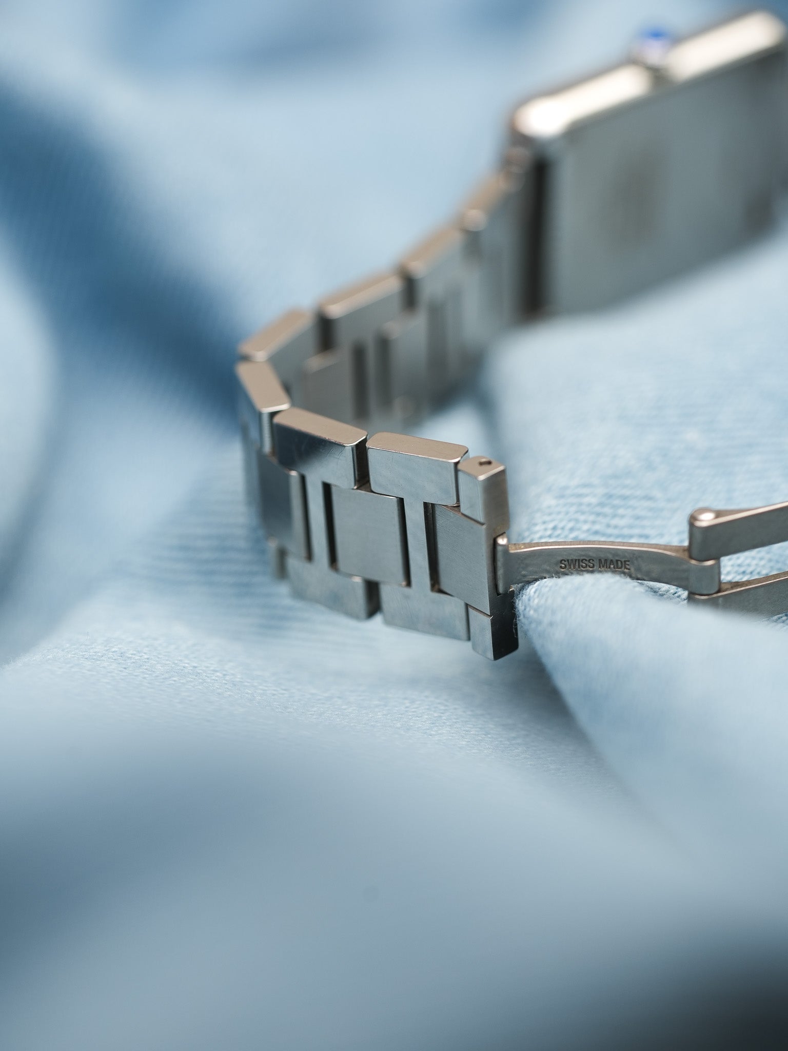 Cartier - Tank Solo 3170 bracelet acier unisexe - 2010s - Atelier Victor - Vintage  Shop