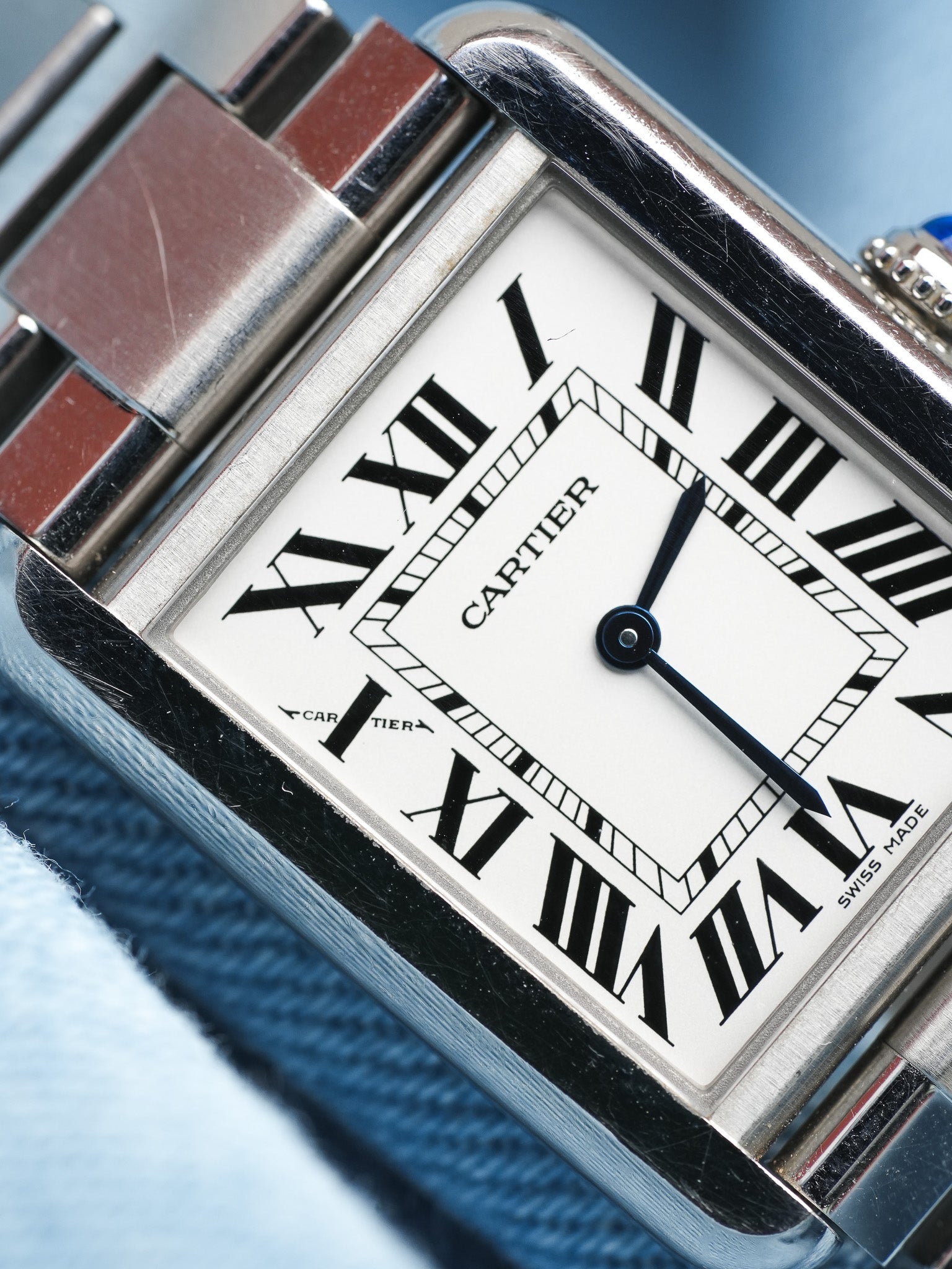 Cartier - Tank Solo 3170 bracelet acier unisexe - 2010s - Atelier Victor - Vintage  Shop