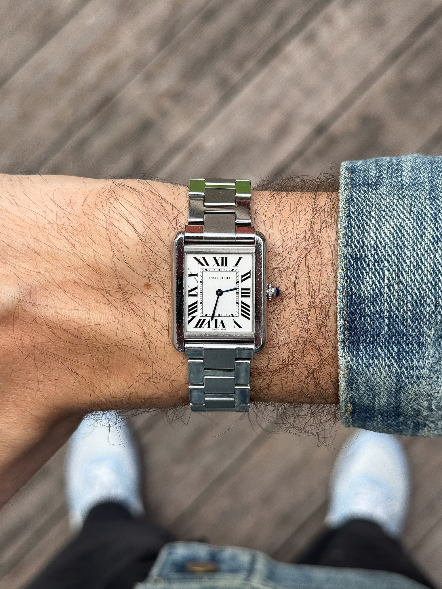 Cartier - Tank Solo 3170 bracelet acier unisexe - 2010s - Atelier Victor - Vintage  Shop