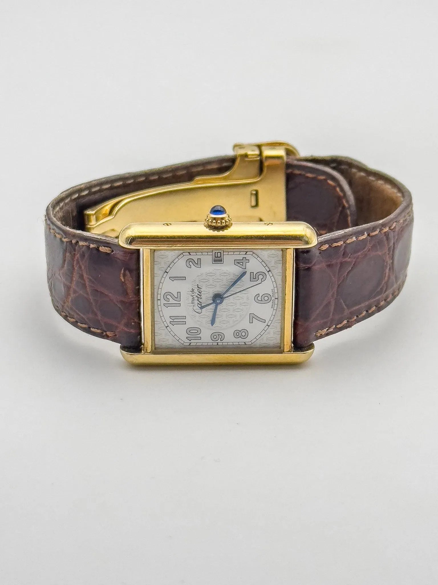 Cartier - Tank XL Must Vermeil Boucle Déployante - 1990s - Atelier Victor Paris - Vintage Watch Shop Dubai
