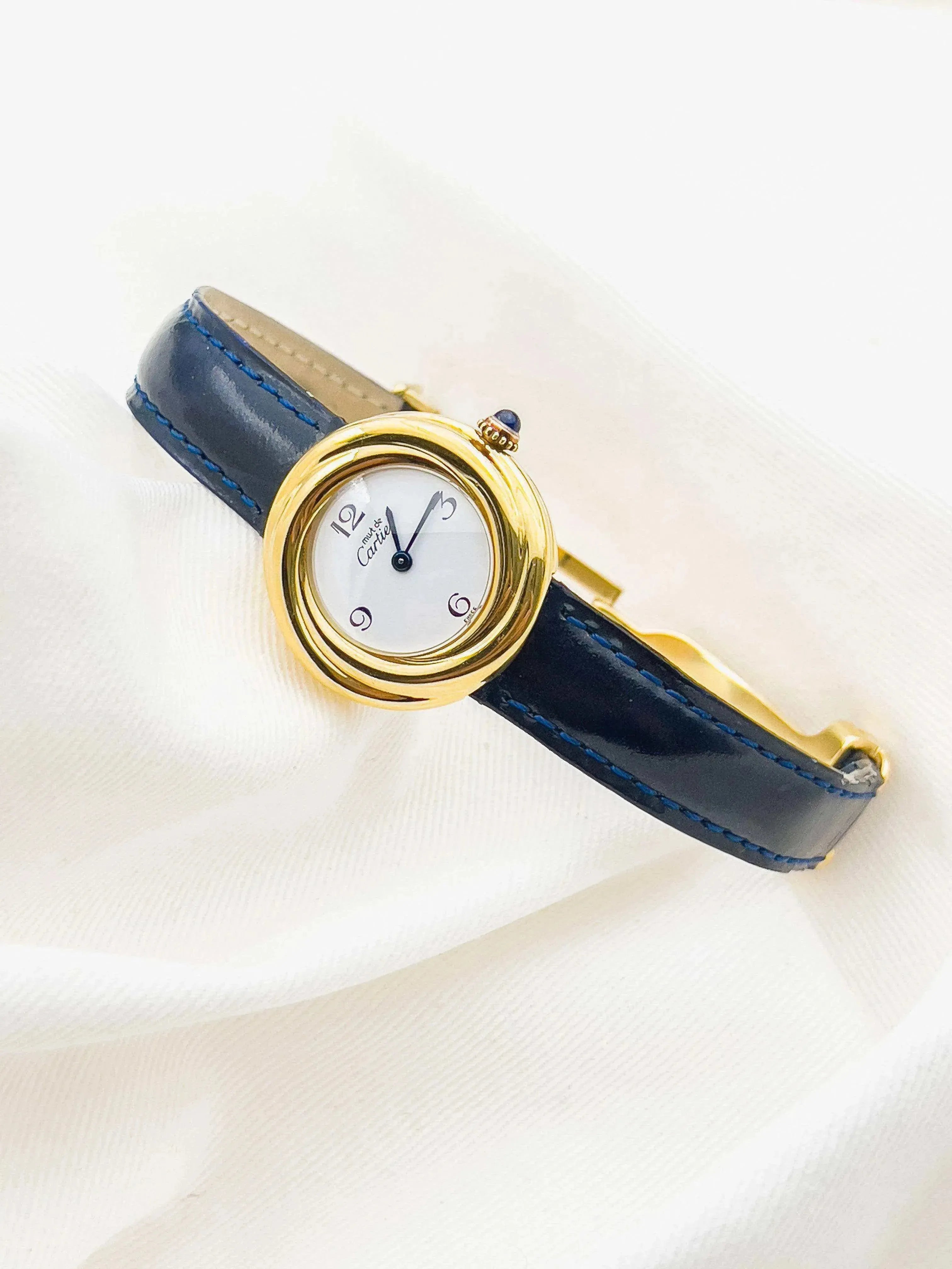 Cartier - Trinity Must Vermeil Boucle Déployante - 1980s - Atelier Victor Paris - Vintage Watch Shop Dubai