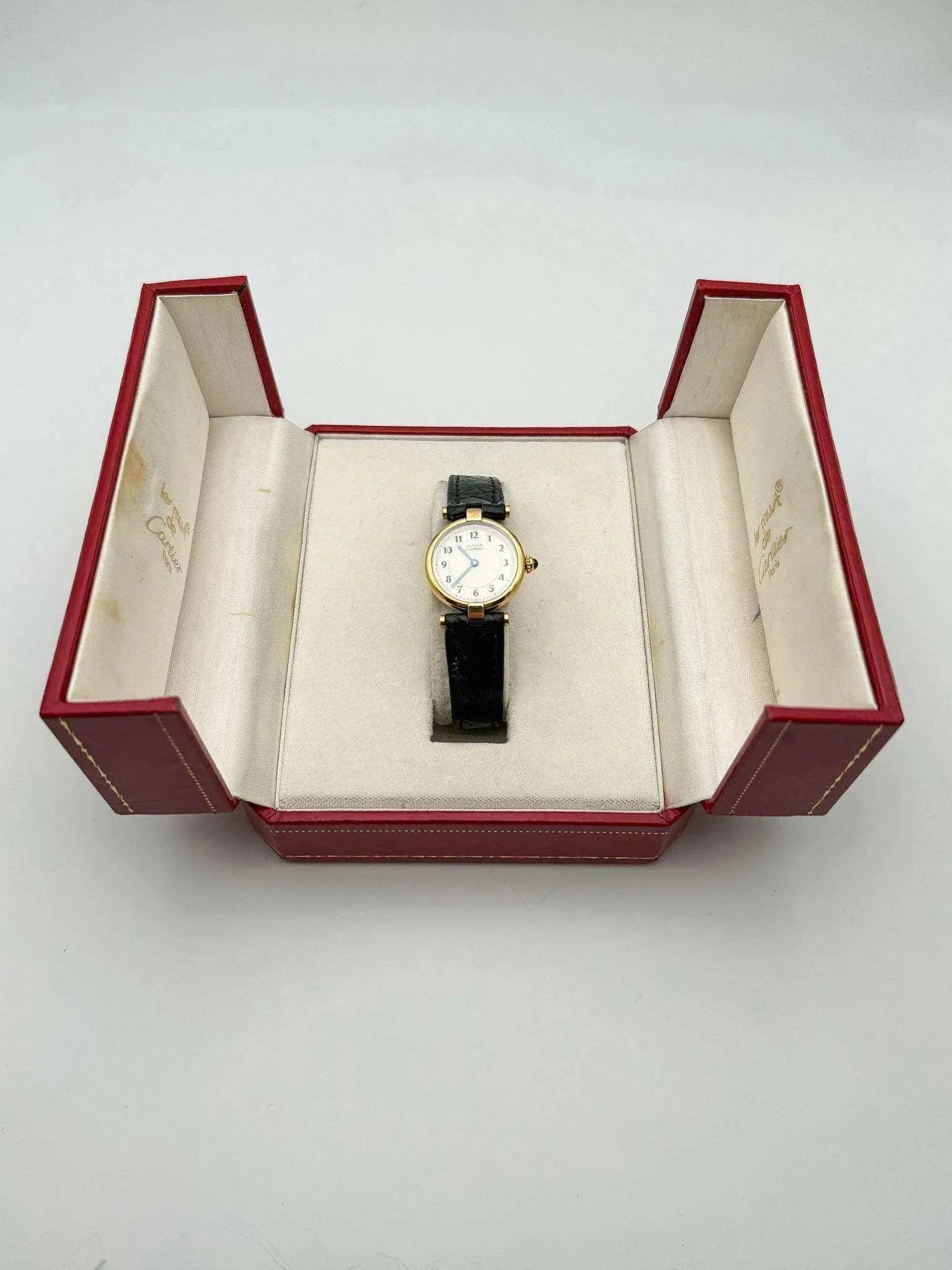 Cartier - Vendôme Must Vermeil Arabes - boîte - 1980s - Atelier Victor Paris - Vintage Watch Shop Dubai