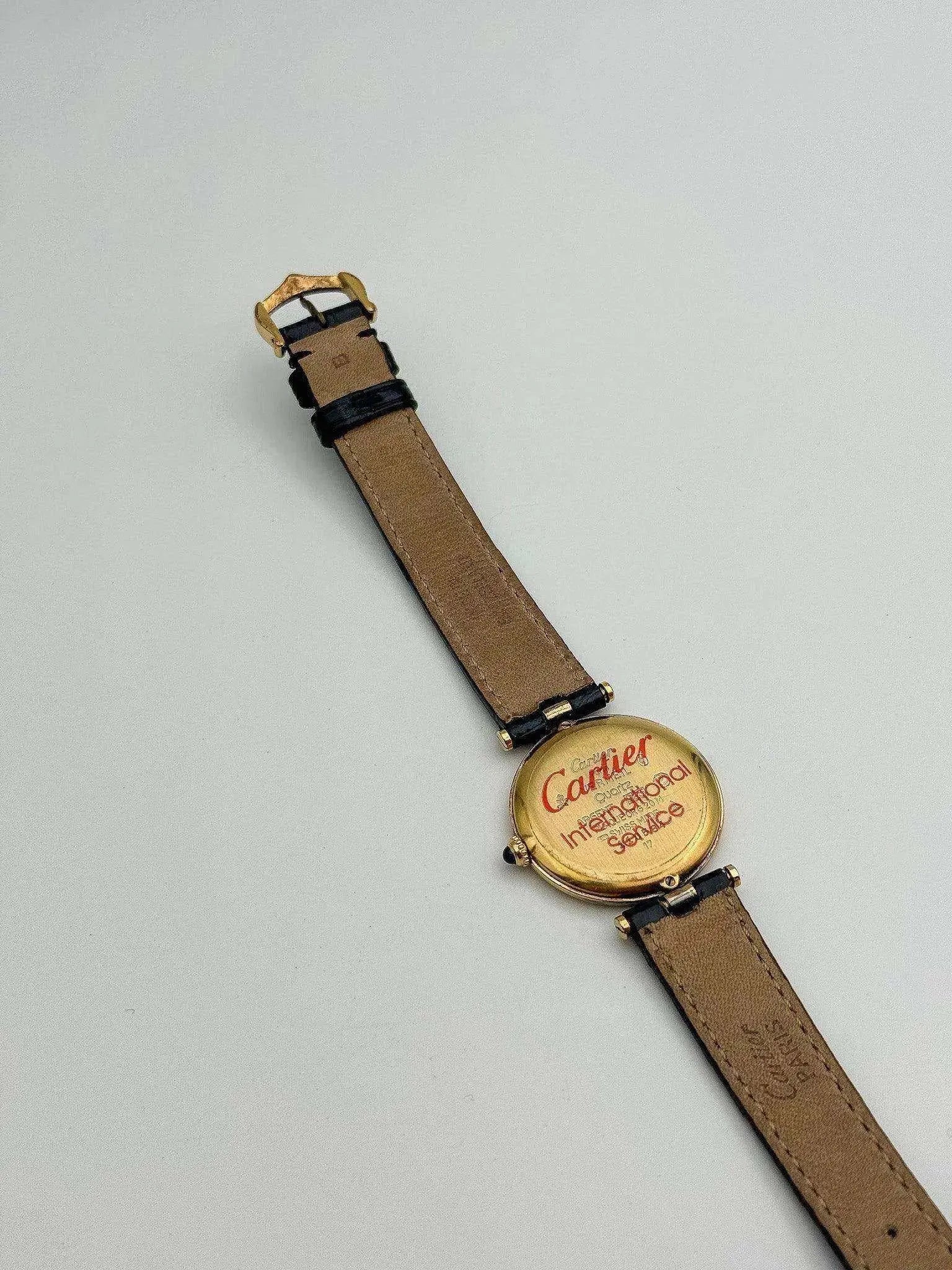 Cartier - Vendome Must Vermeil Lapis lazuli - 1990s - Atelier Victor Paris - Vintage Watch Shop Dubai