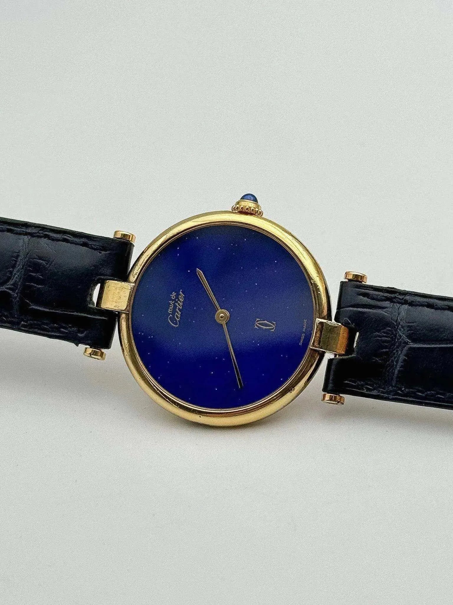 Cartier - Vendome Must Vermeil Lapis lazuli - 1990s - Atelier Victor - Vintage  Shop