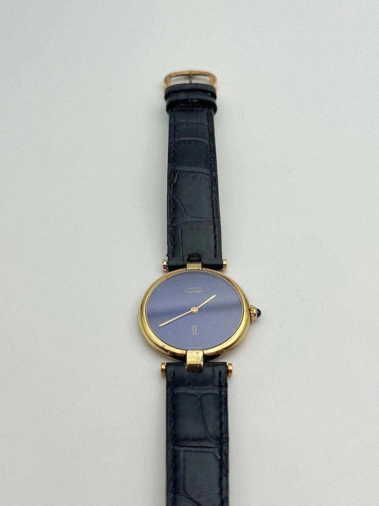 Cartier - Vendome Must Vermeil Lapis lazuli - 1990s - Atelier Victor - Vintage  Shop