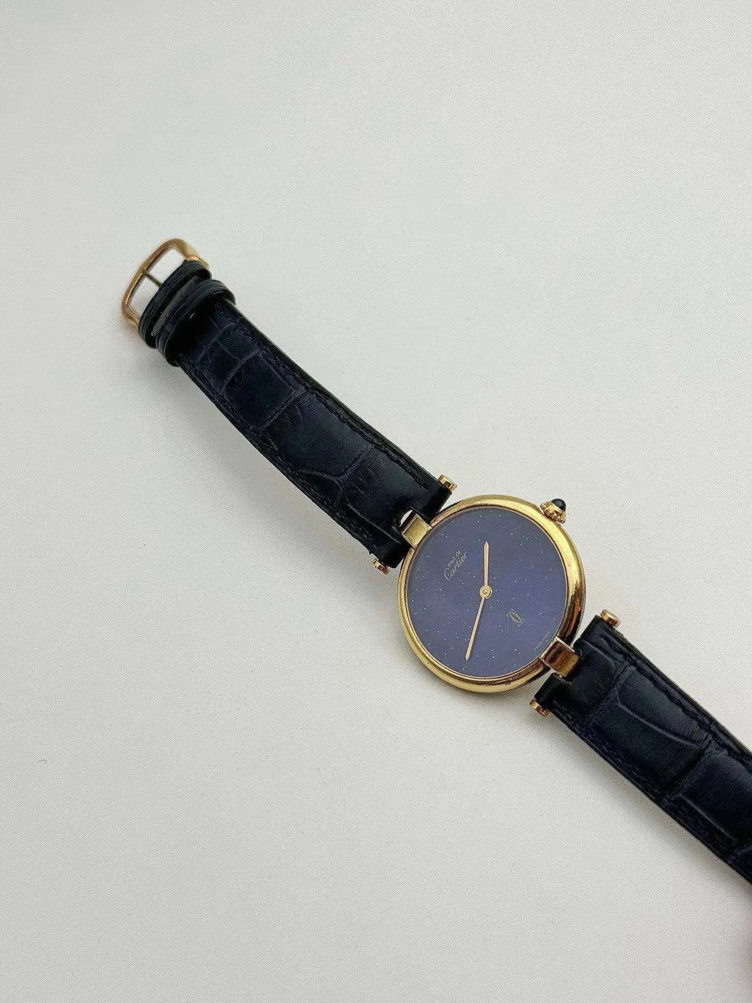 Cartier - Vendome Must Vermeil Lapis lazuli - 1990s - Atelier Victor - Vintage  Shop