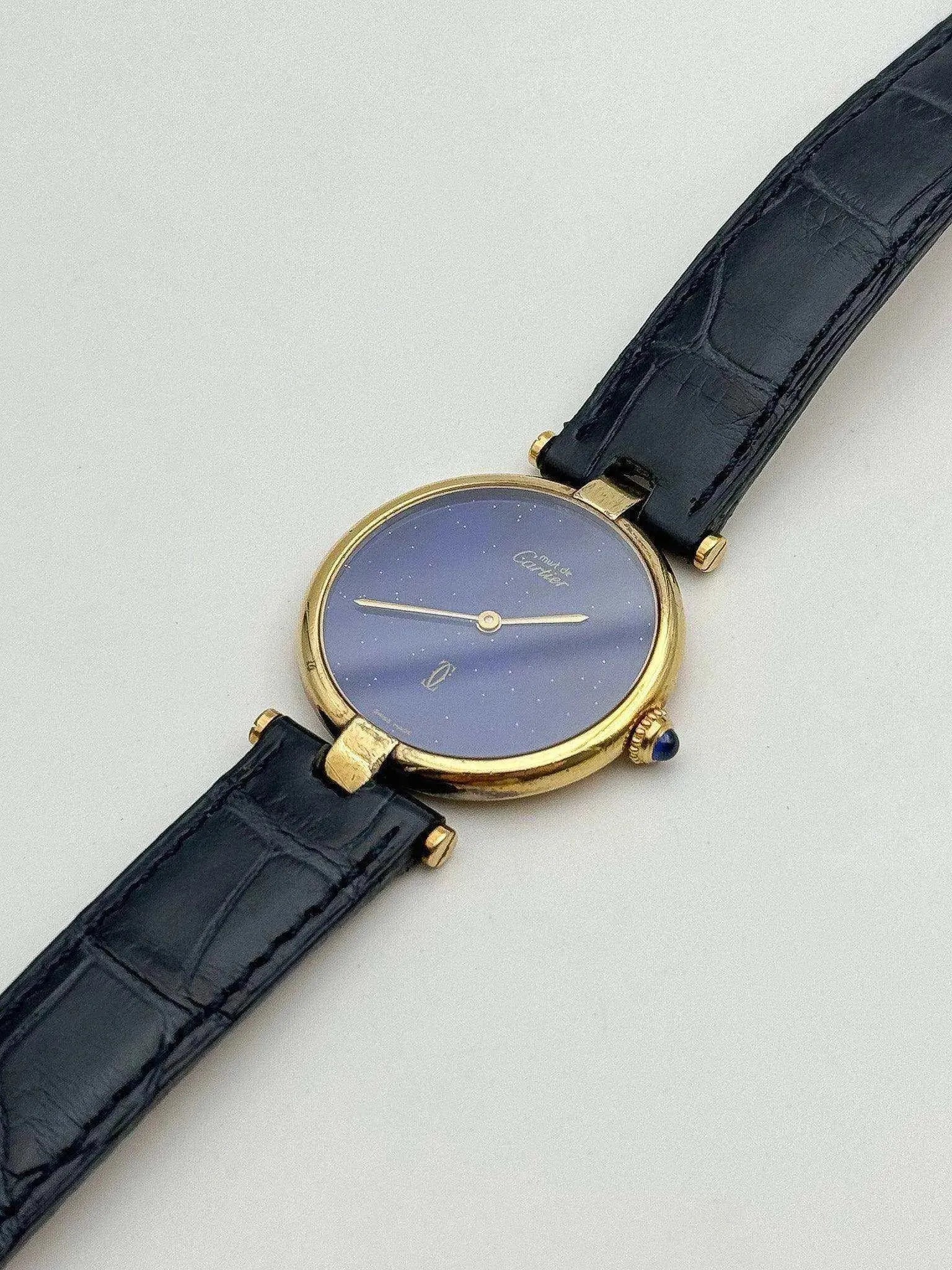 Cartier - Vendome Must Vermeil Lapis lazuli - 1990s - Atelier Victor - Vintage  Shop