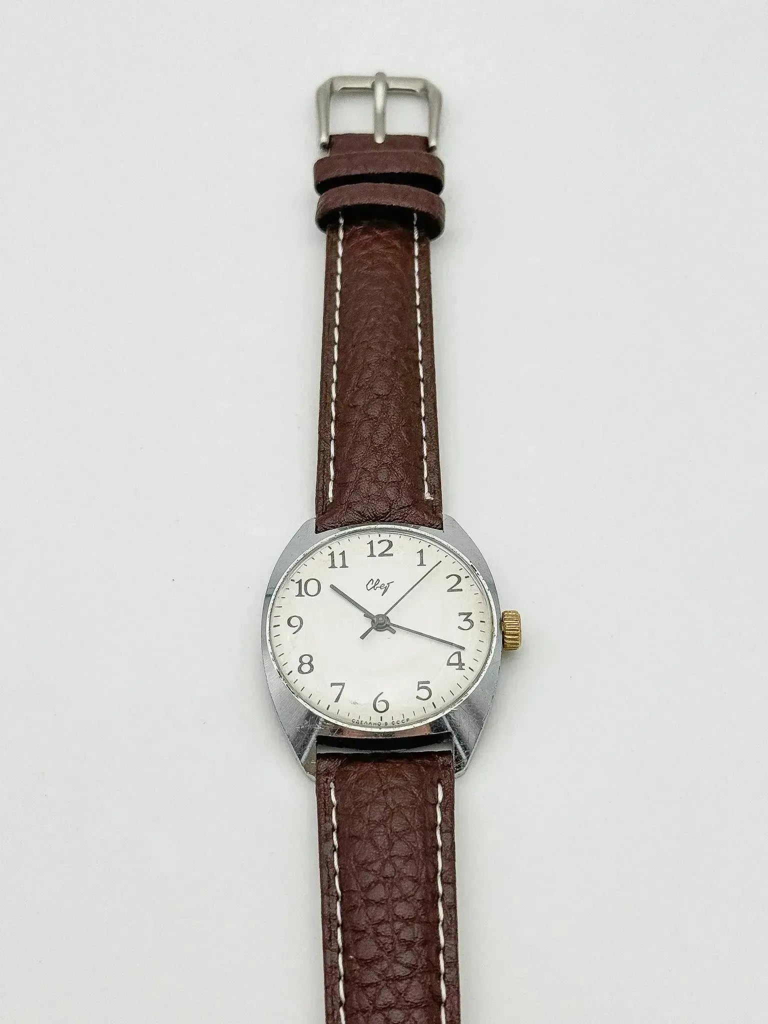 CBET - White Dial Brown Strap - 1970s - Atelier Victor