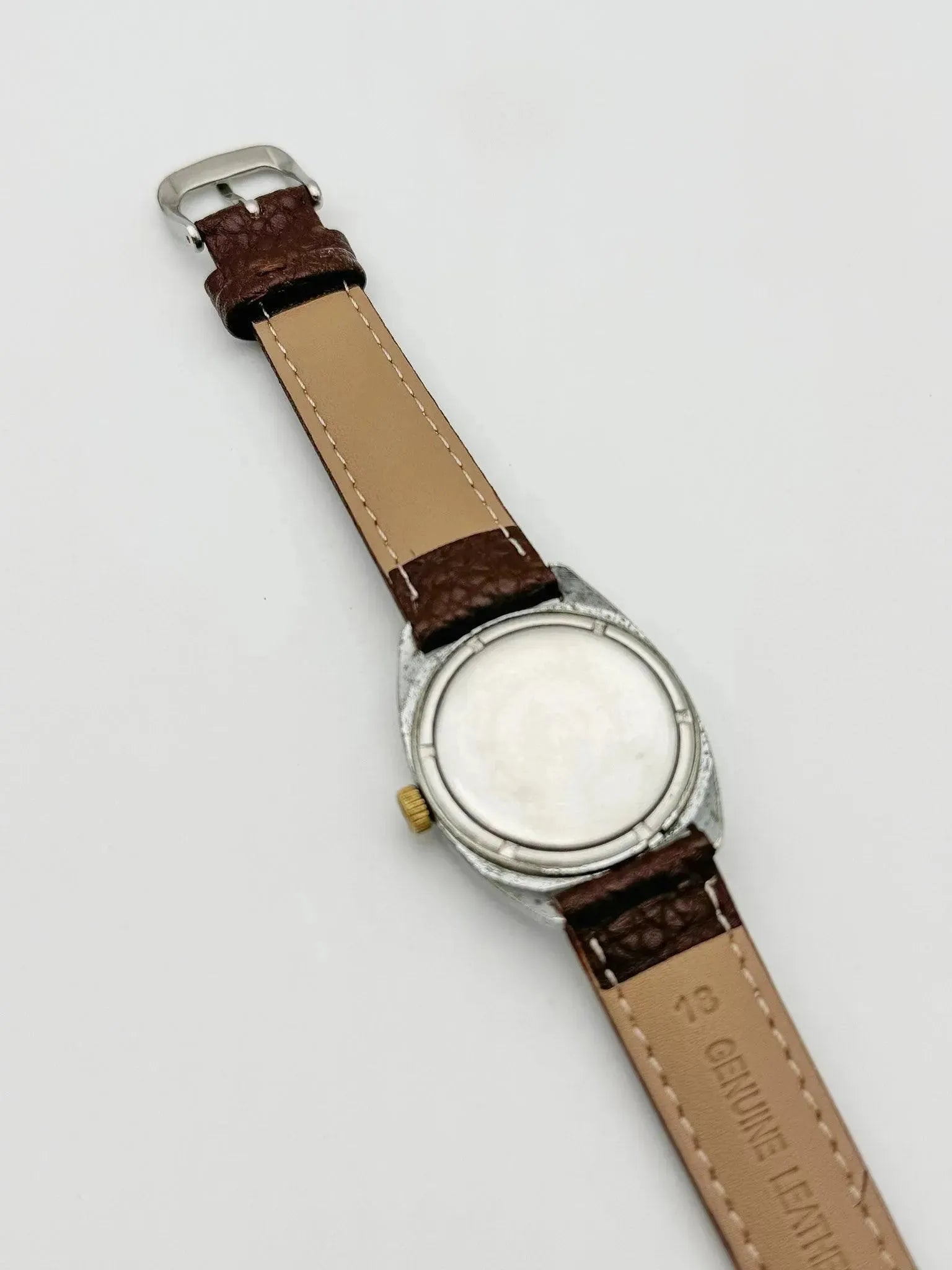 CBET - White Dial Brown Strap - 1970s - Atelier Victor Paris - Vintage Watch Shop Dubai