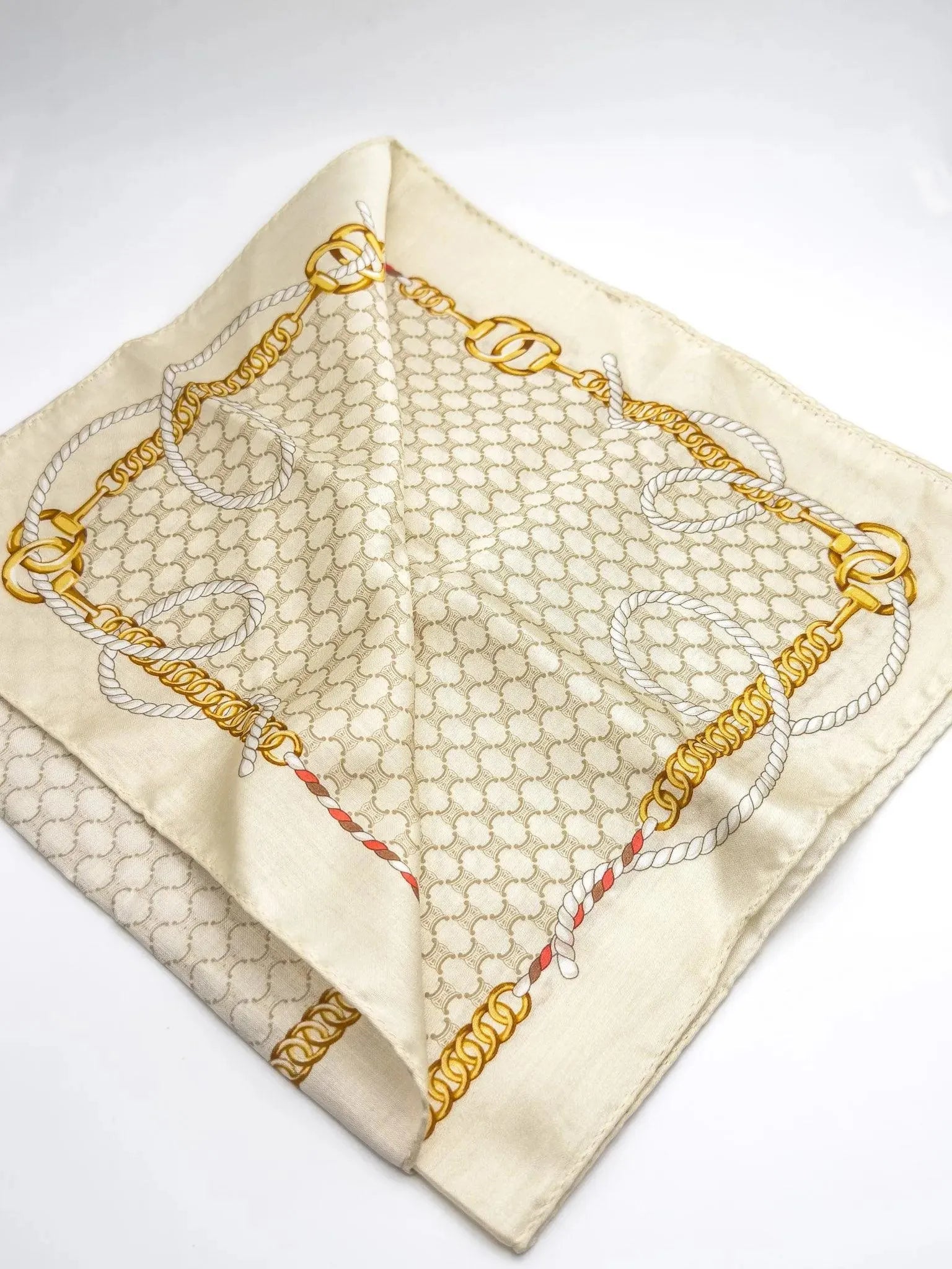 Celine - Bandana Twill de Soie Blanc - Atelier Victor - Vintage  Shop