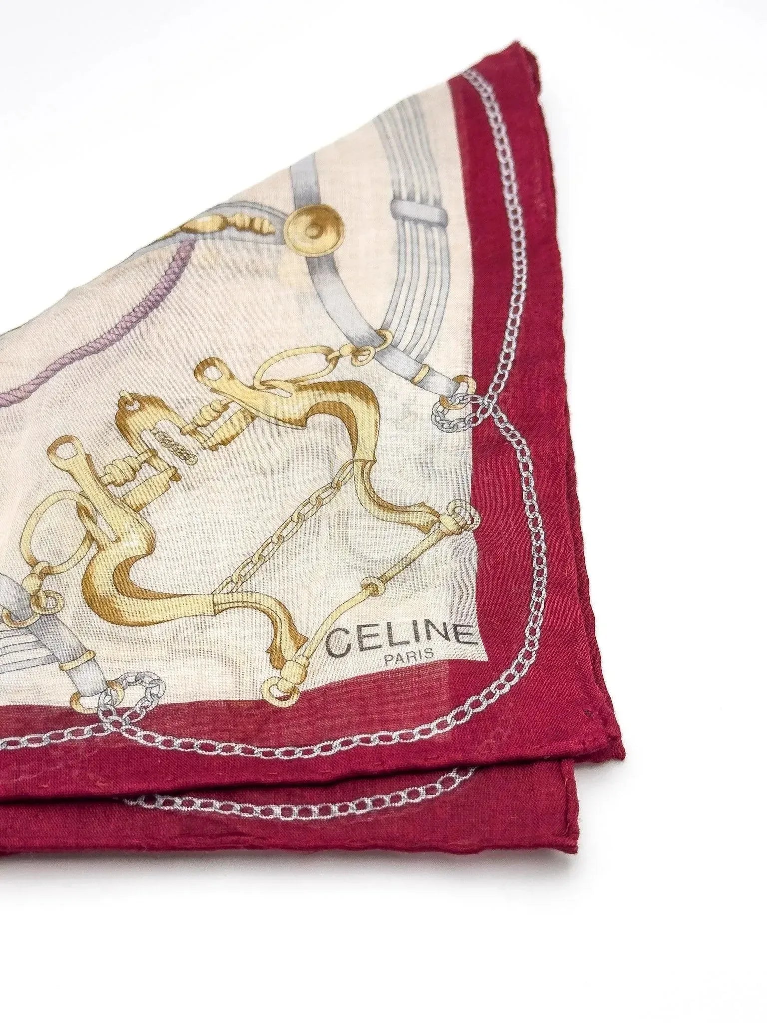 Celine - Bandana Twill de Soie Bordeaux - Atelier Victor - Vintage  Shop