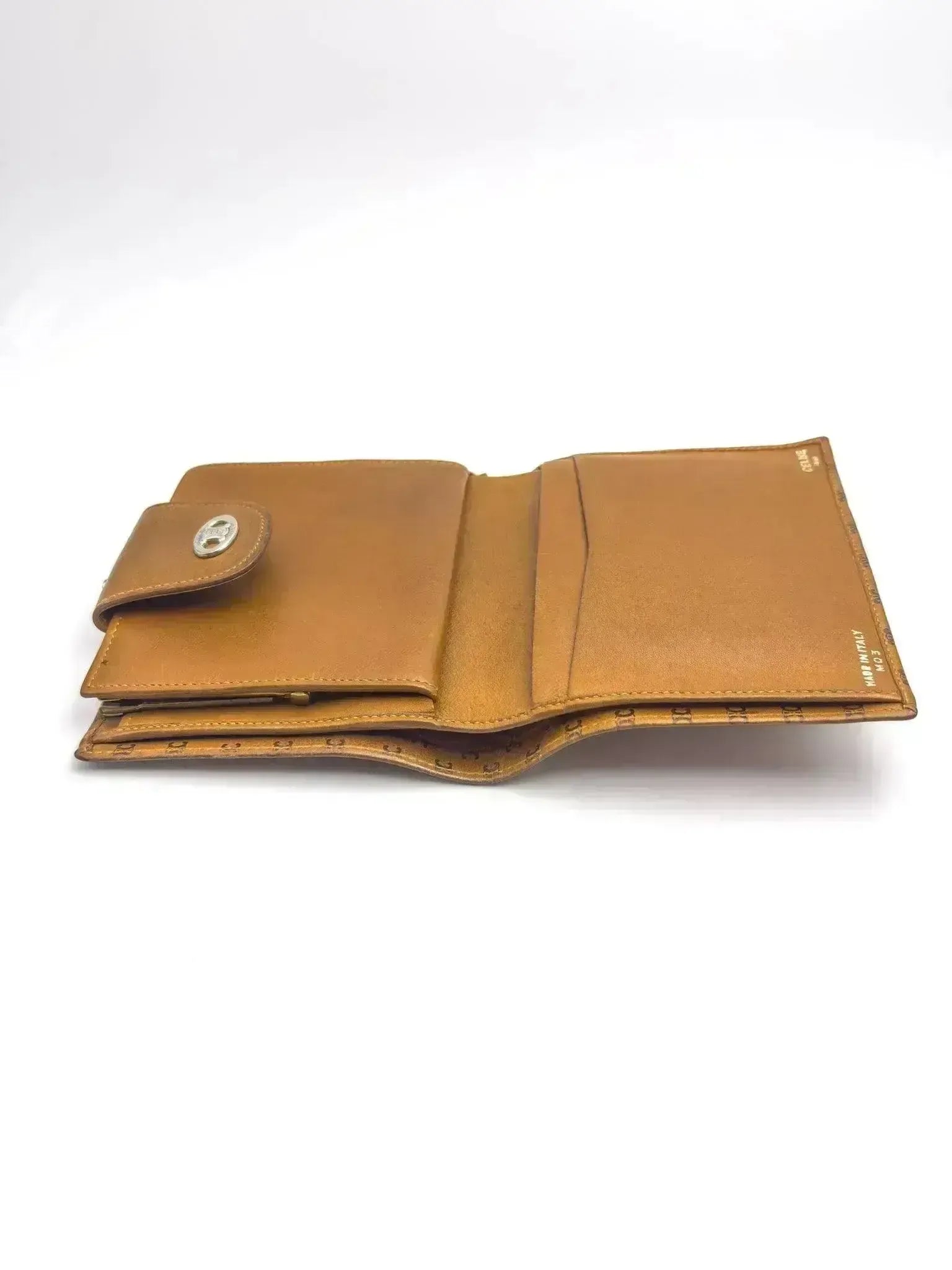 Celine - Leather wallet triomphe cognac