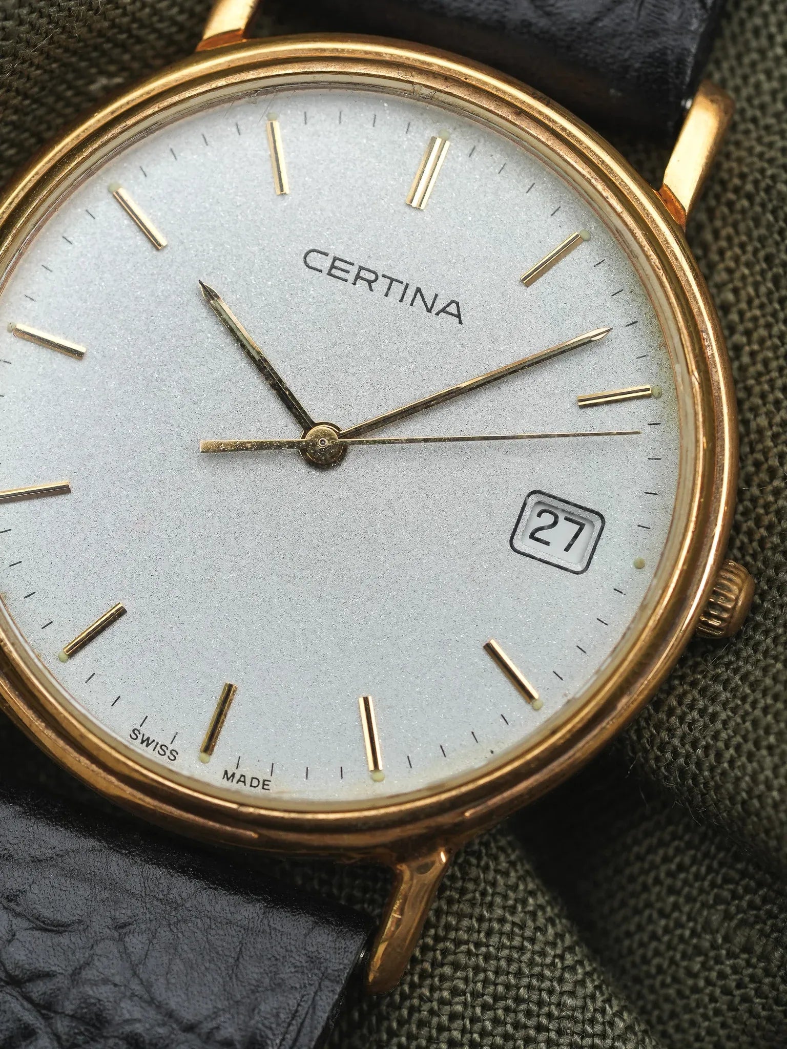 Certina - Dust plaqué or Date - 1990s - Atelier Victor