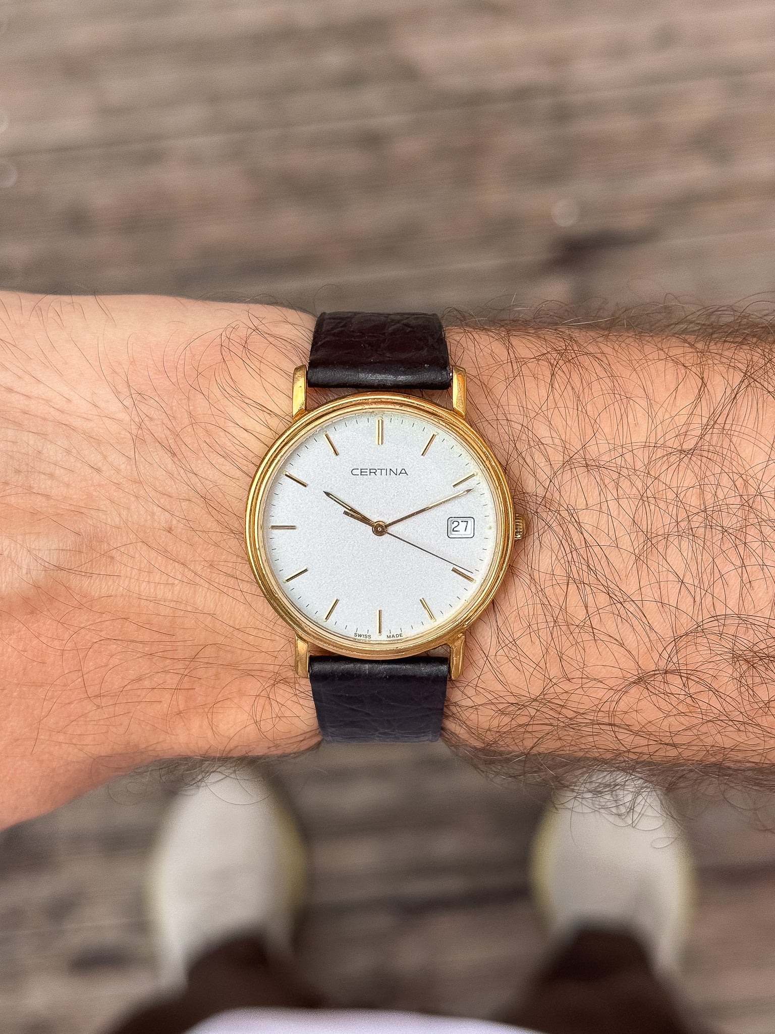 Certina - Dust plaqué or Date - 1990s - Atelier Victor - Vintage  Shop